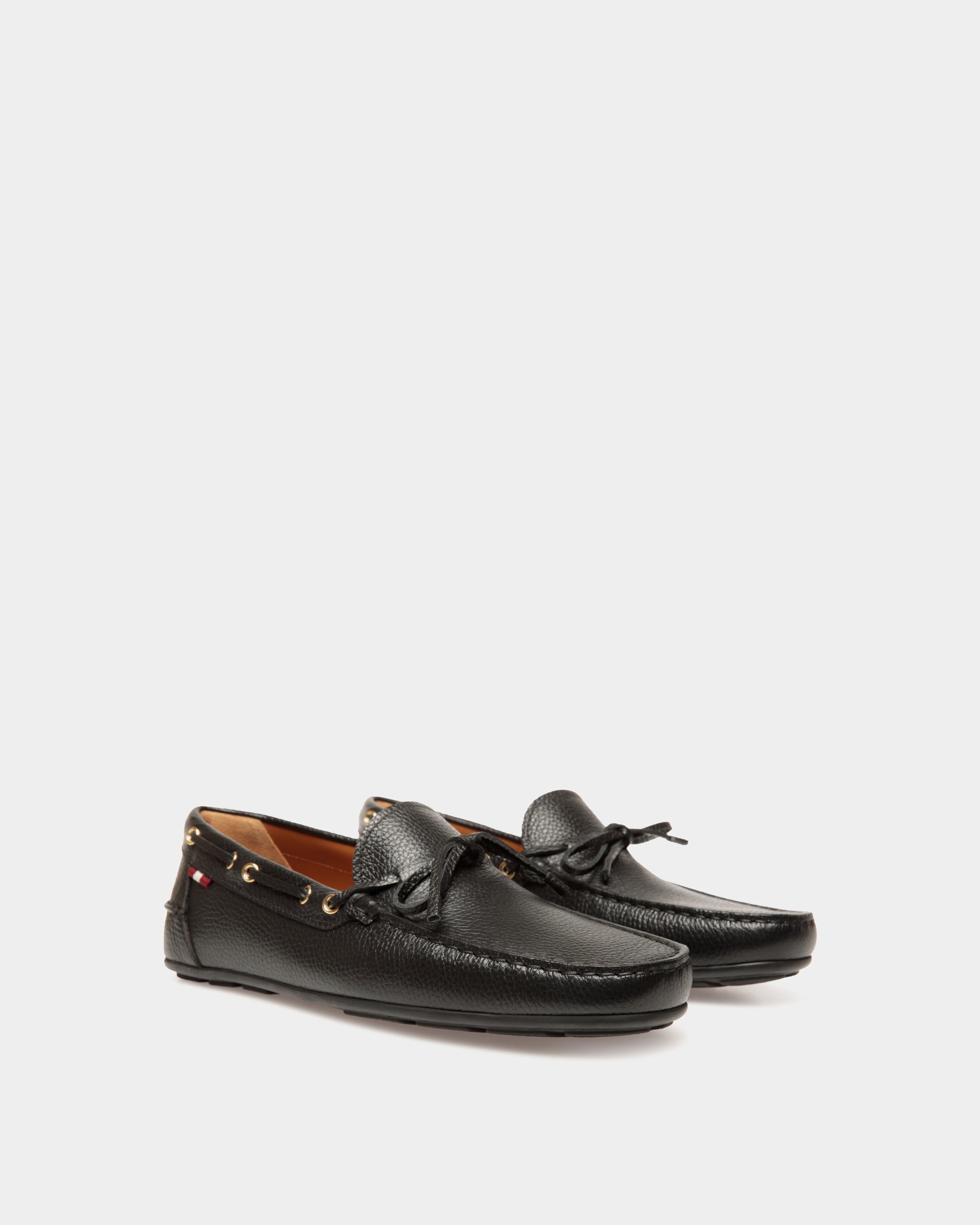 Clay Driver-Schuh Aus Genarbtem Leder In Schwarz - Herren - Bally - 03