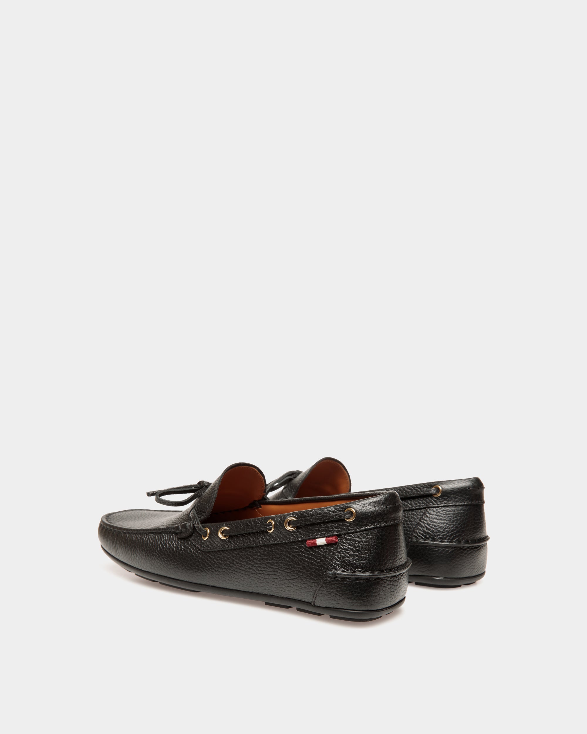 Clay Driver-Schuh Aus Genarbtem Leder In Schwarz - Herren - Bally - 04