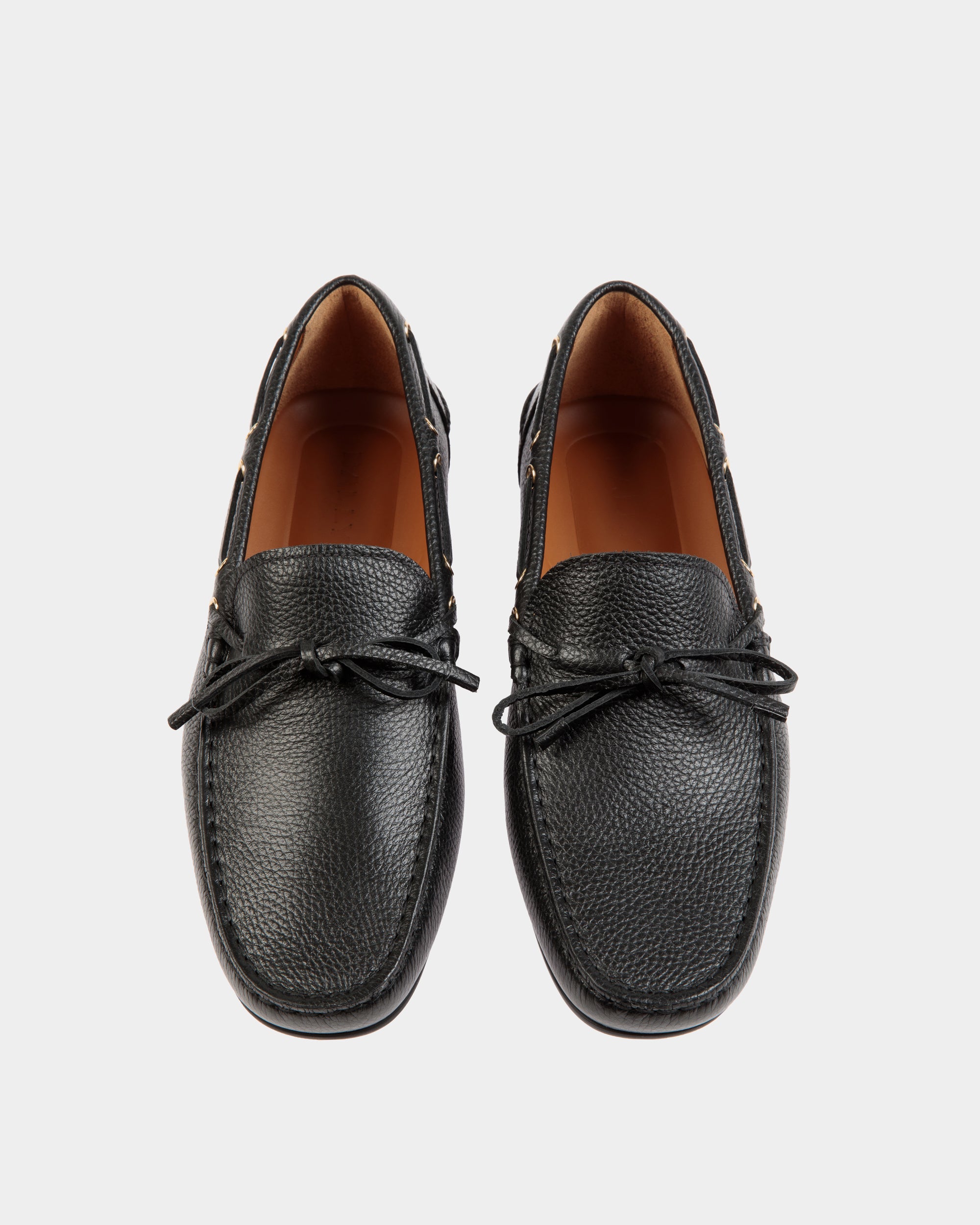 Clay Driver-Schuh Aus Genarbtem Leder In Schwarz - Herren - Bally - 05