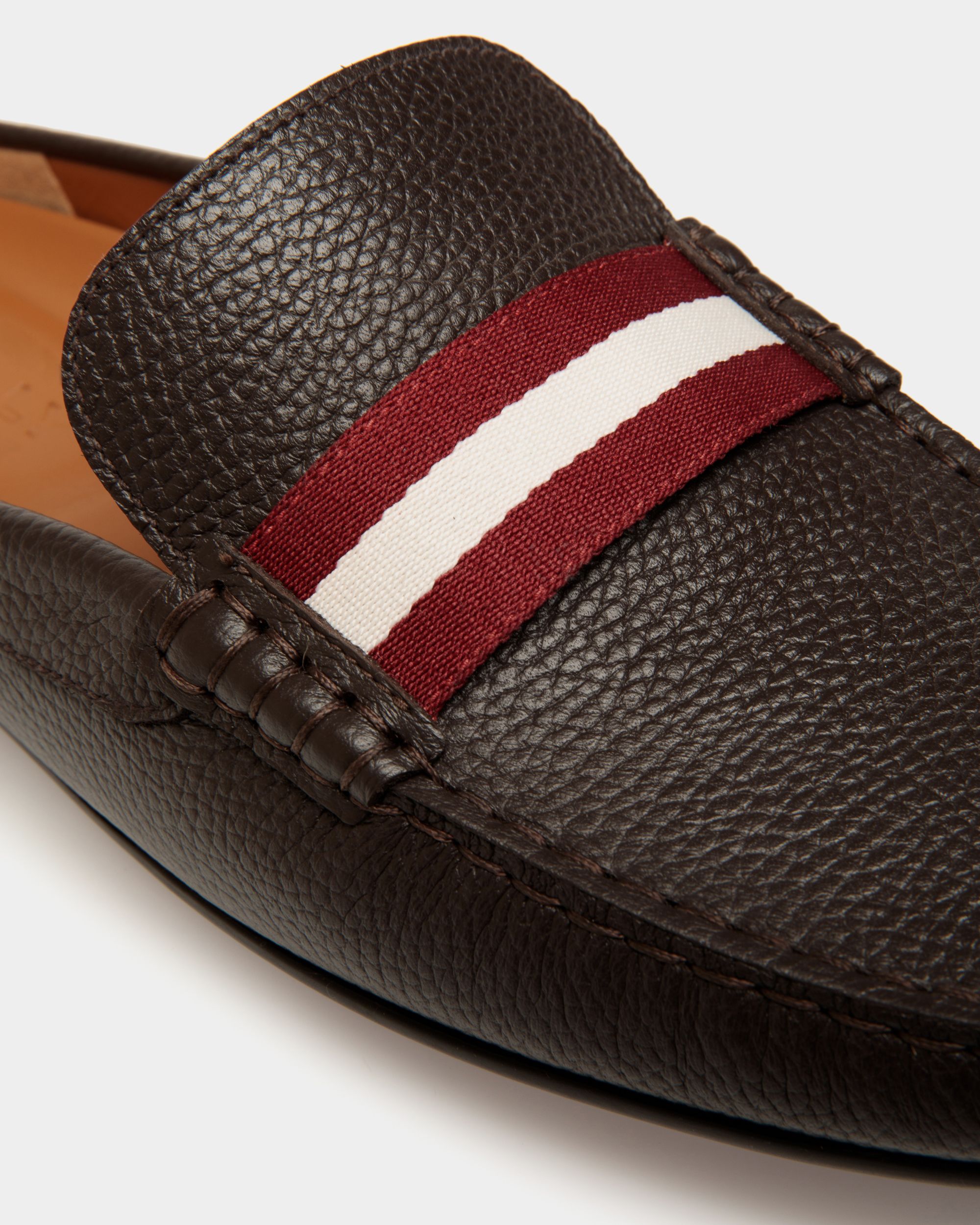 Clay Driver in Ebano Grained Leather - Herren - Bally - 05