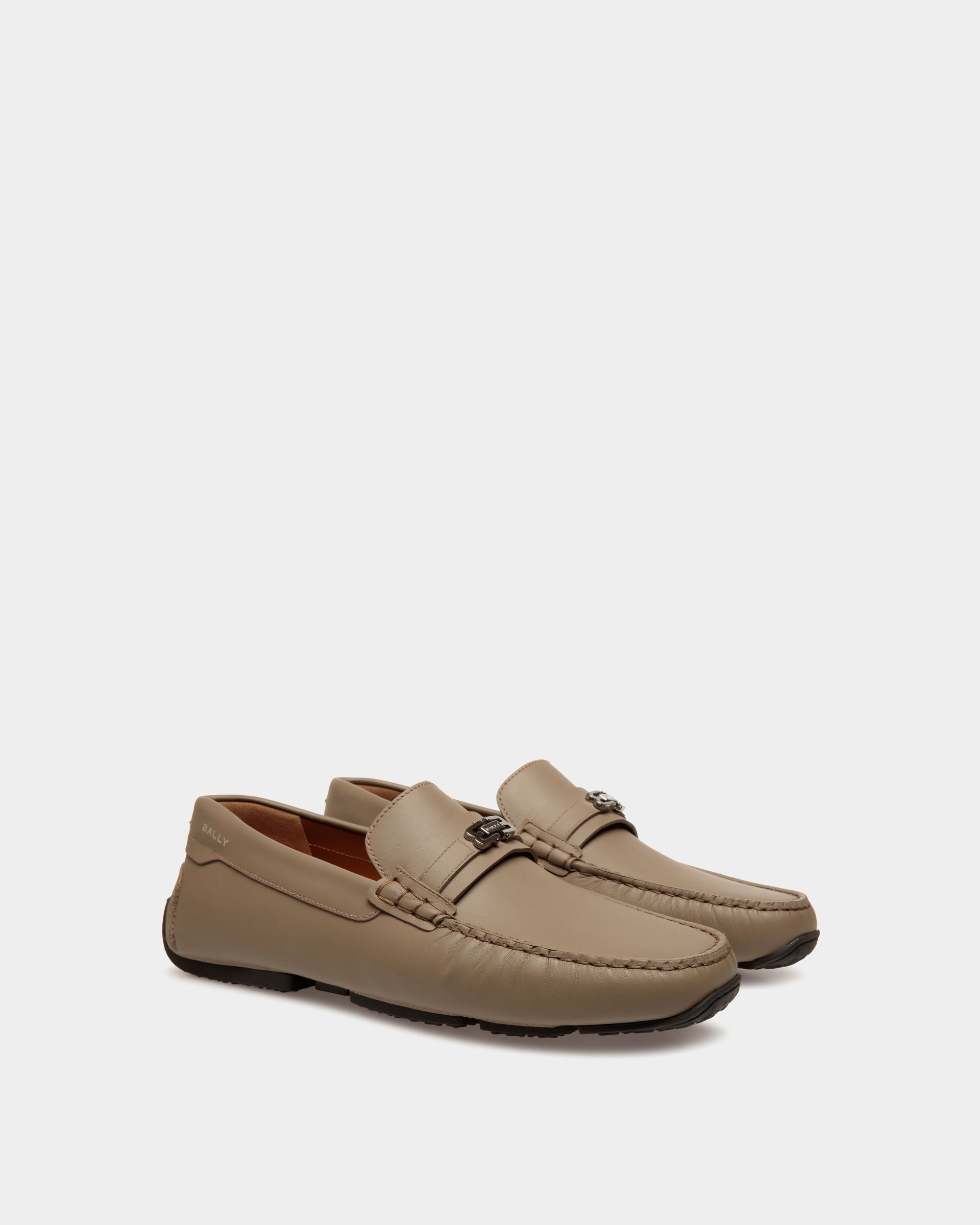 Pilot Driver in Taupe Leather - Homme - Bally - 02