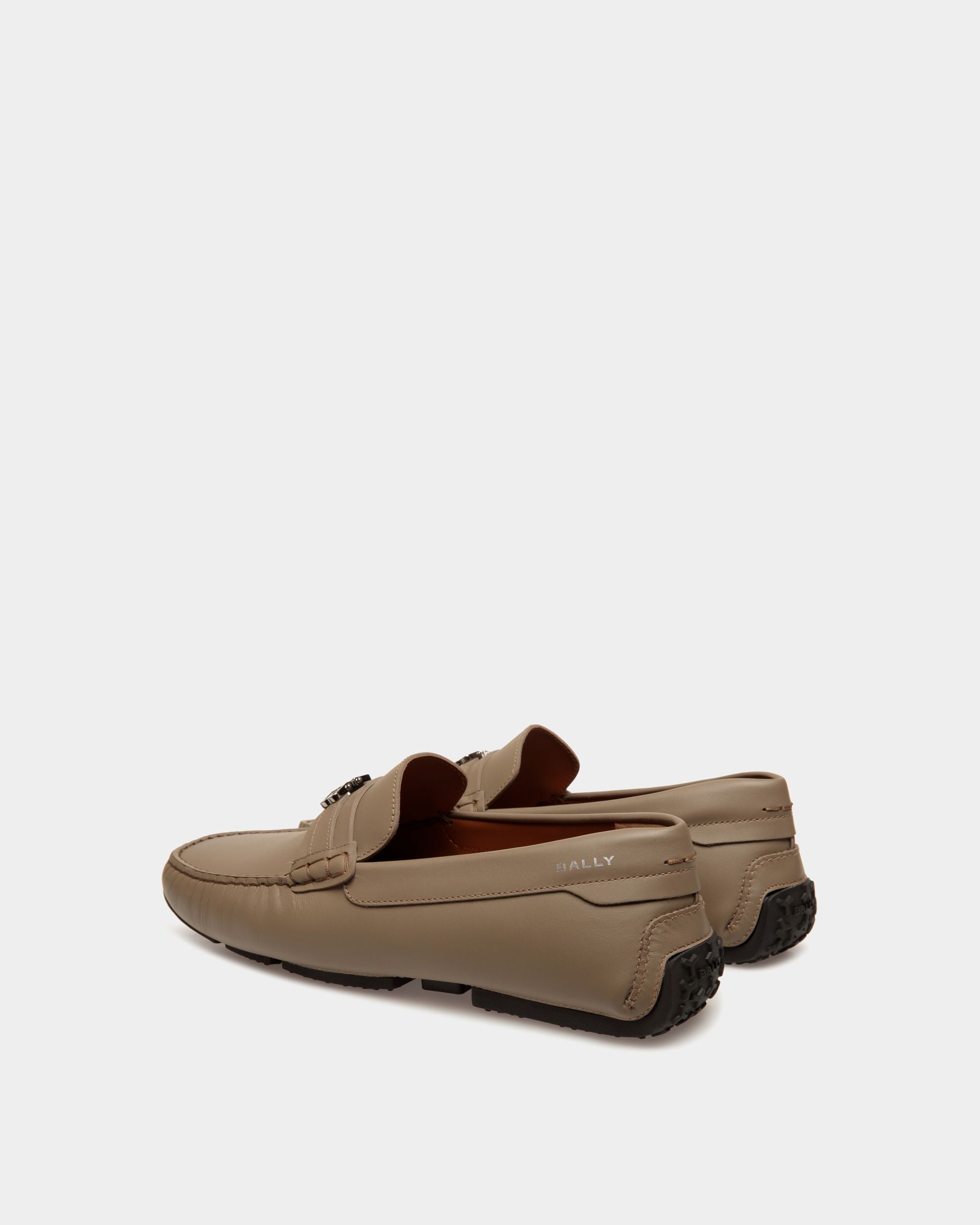 Pilot Driver in Taupe Leather - Homme - Bally - 03