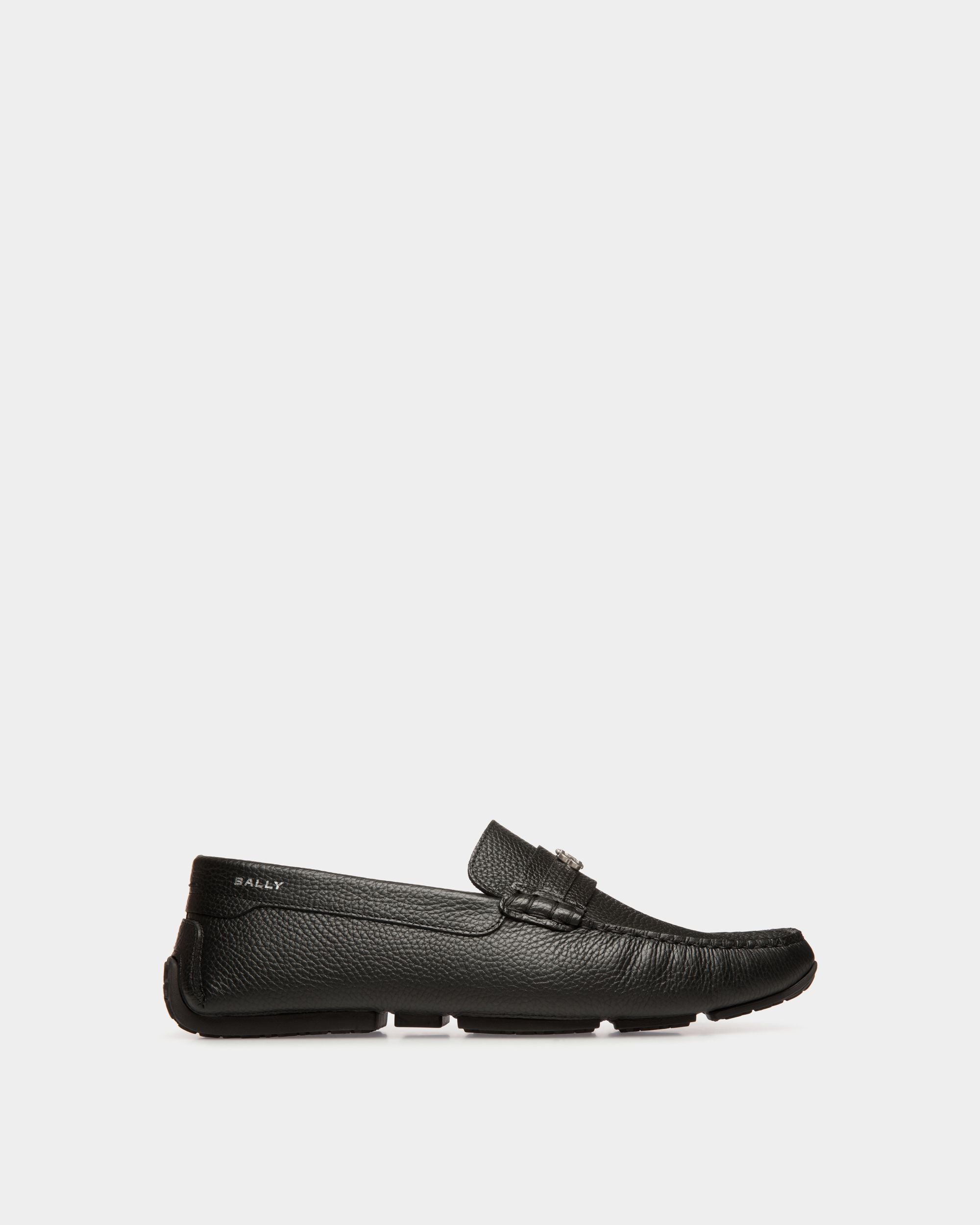 Pilot Driver in Black Grained Leather - Homme - Bally - 01