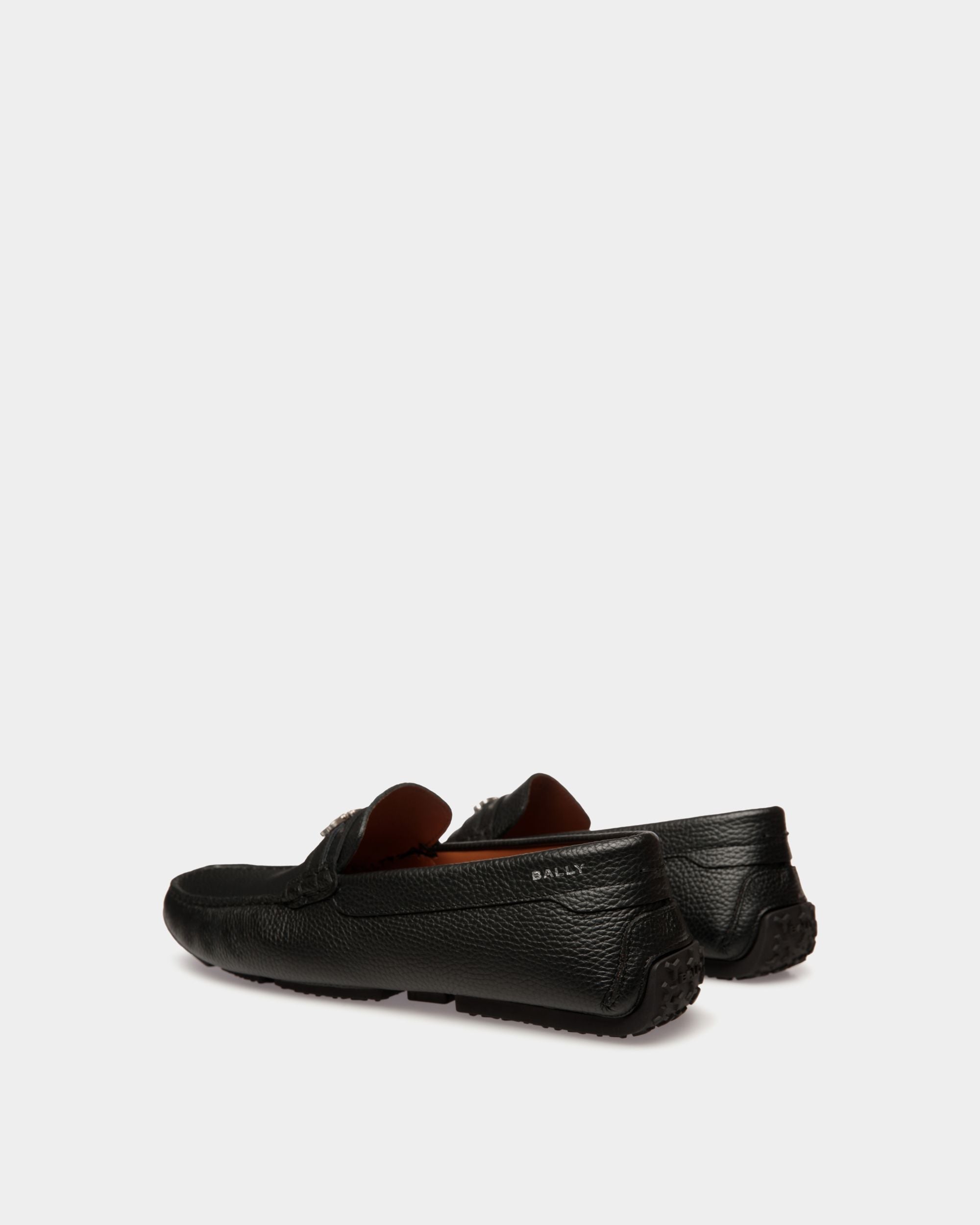 Pilot Driver in Black Grained Leather - Homme - Bally - 03