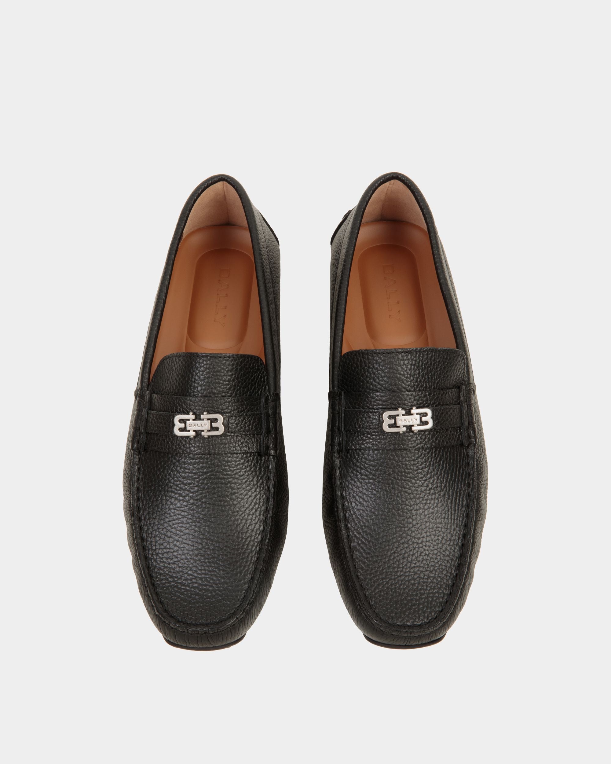 Pilot Driver in Black Grained Leather - Homme - Bally - 04