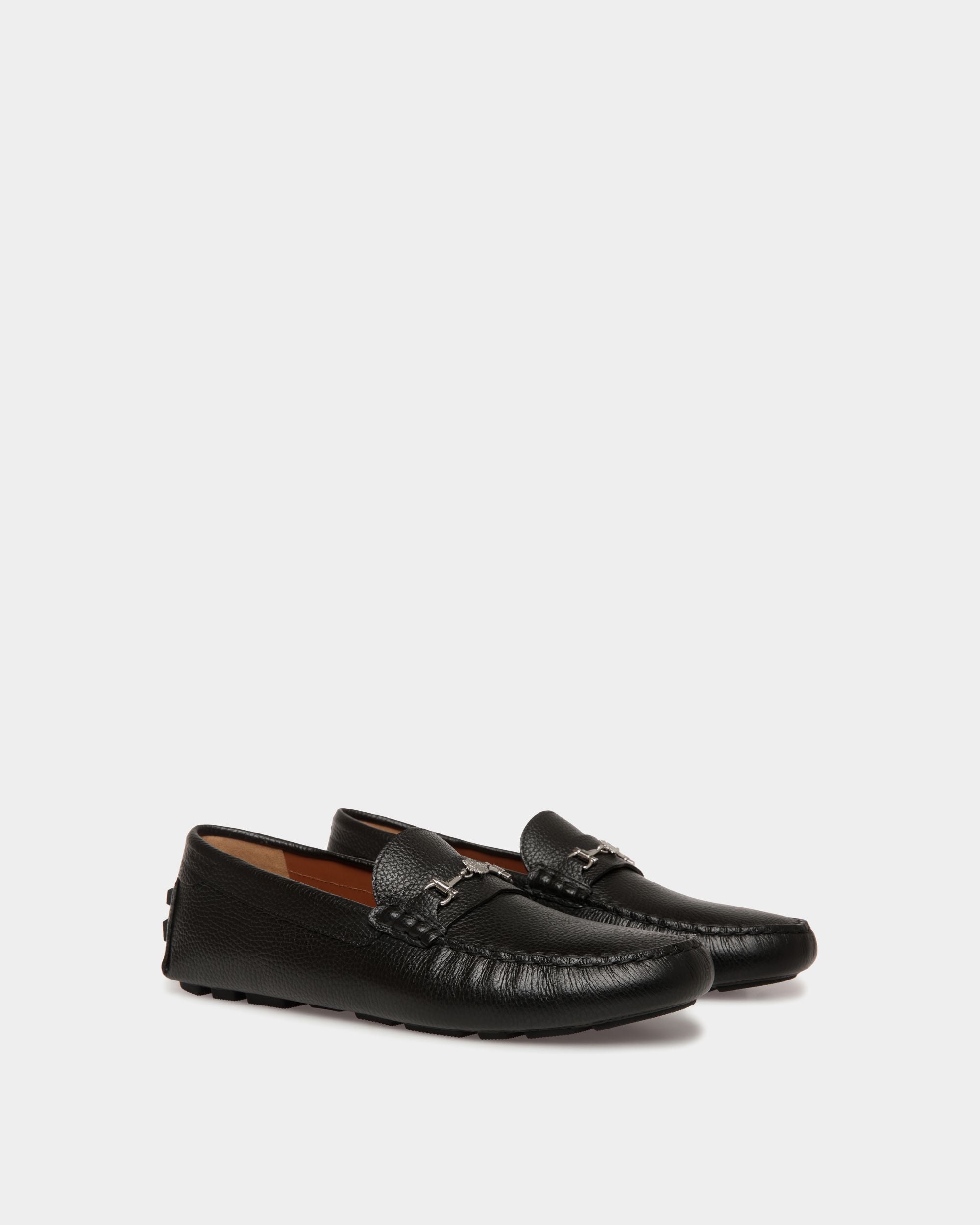 Kerbs Driver-Schuh Aus Genarbtem Leder In Schwarz - Herren - Bally - 03