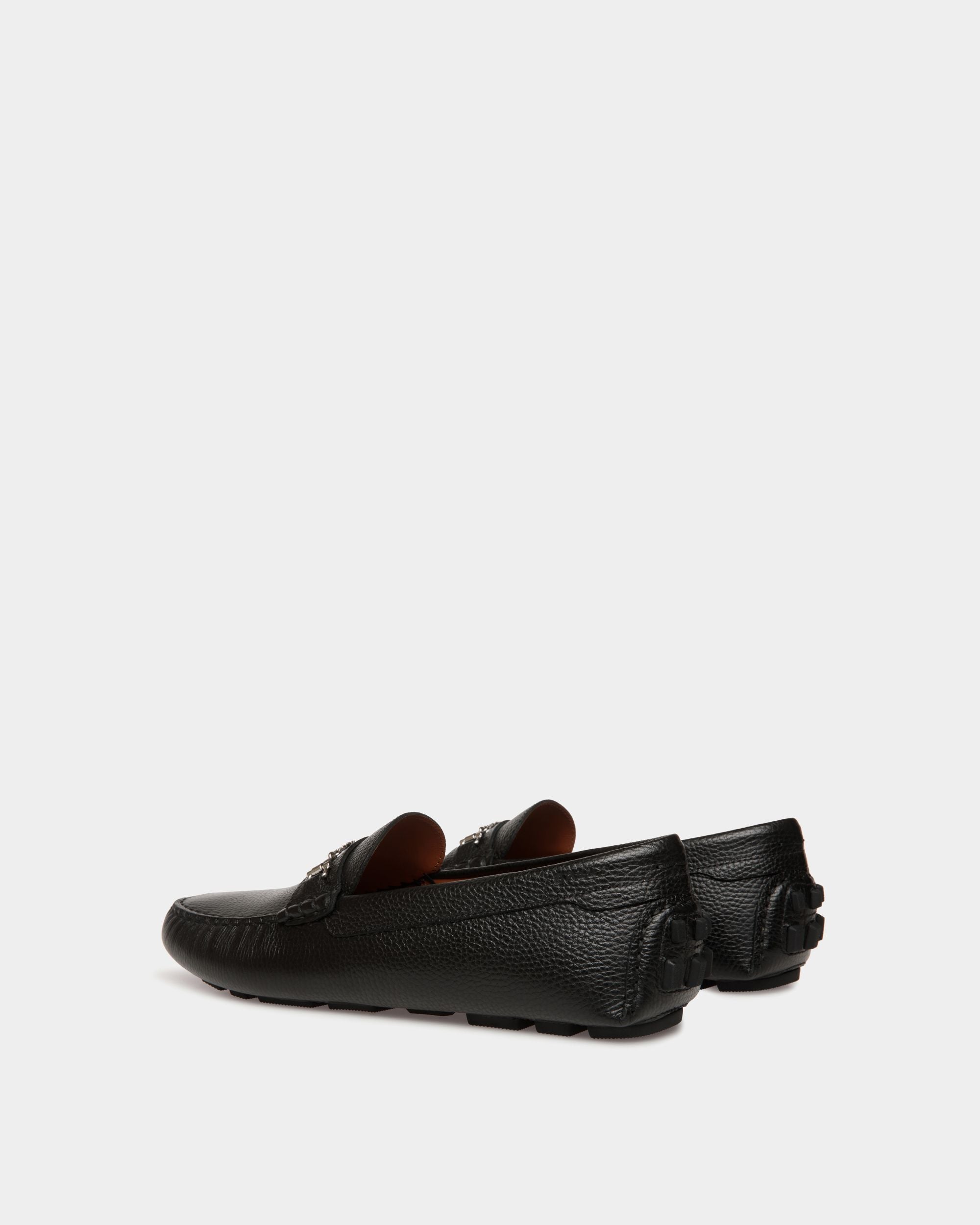 Kerbs Driver-Schuh Aus Genarbtem Leder In Schwarz - Herren - Bally - 04