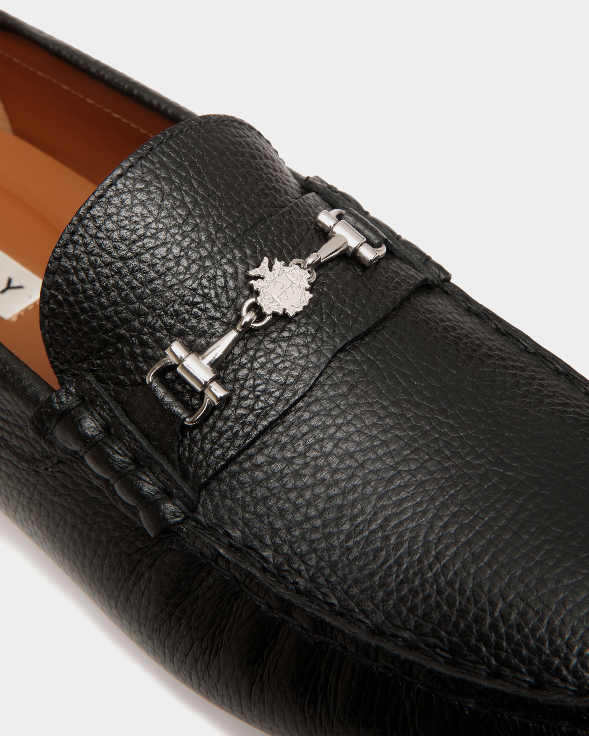 Kerbs Driver-Schuh Aus Genarbtem Leder In Schwarz - Herren - Bally - 06