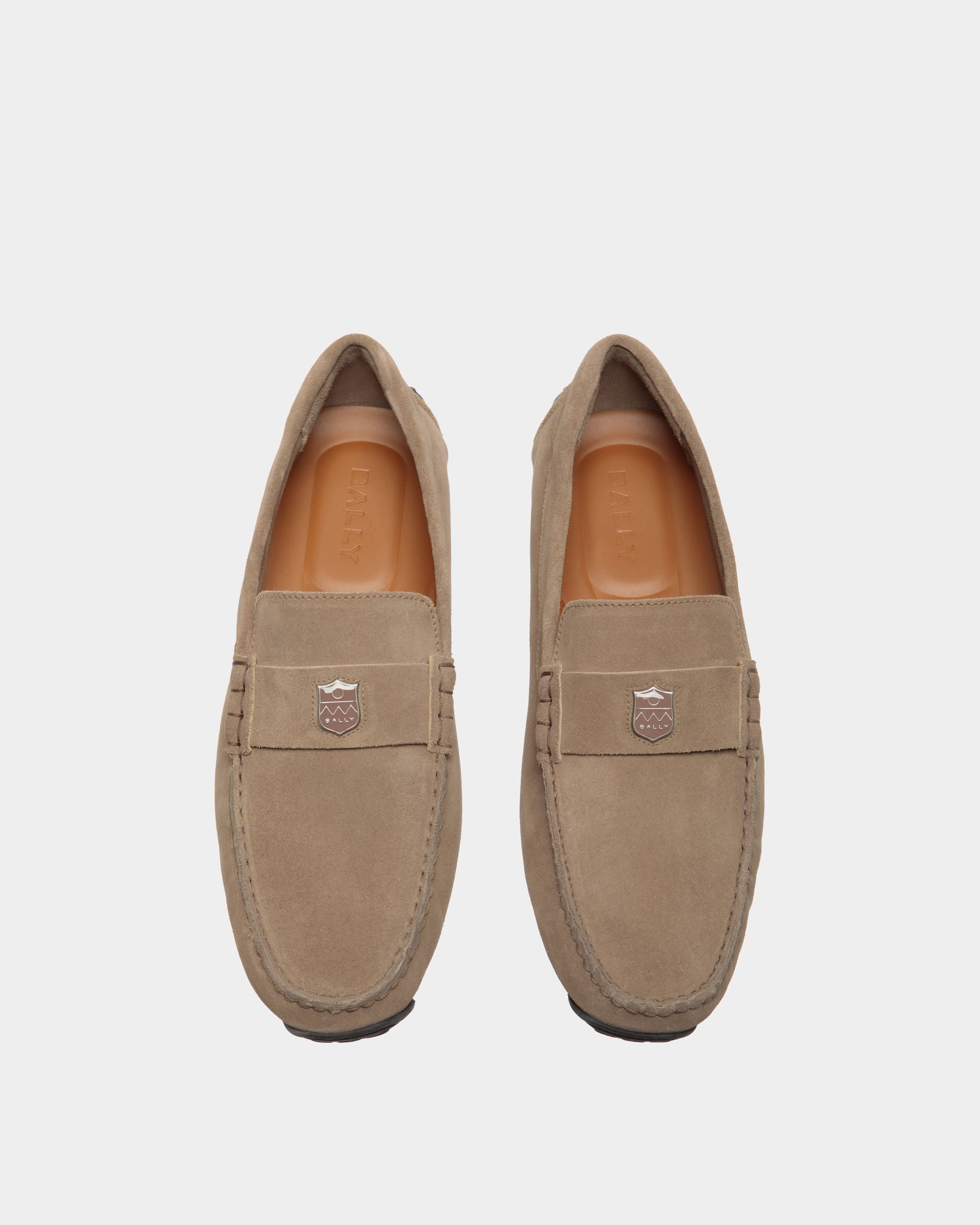 Pilot Driver in Taupe Suede - Homme - Bally - 04