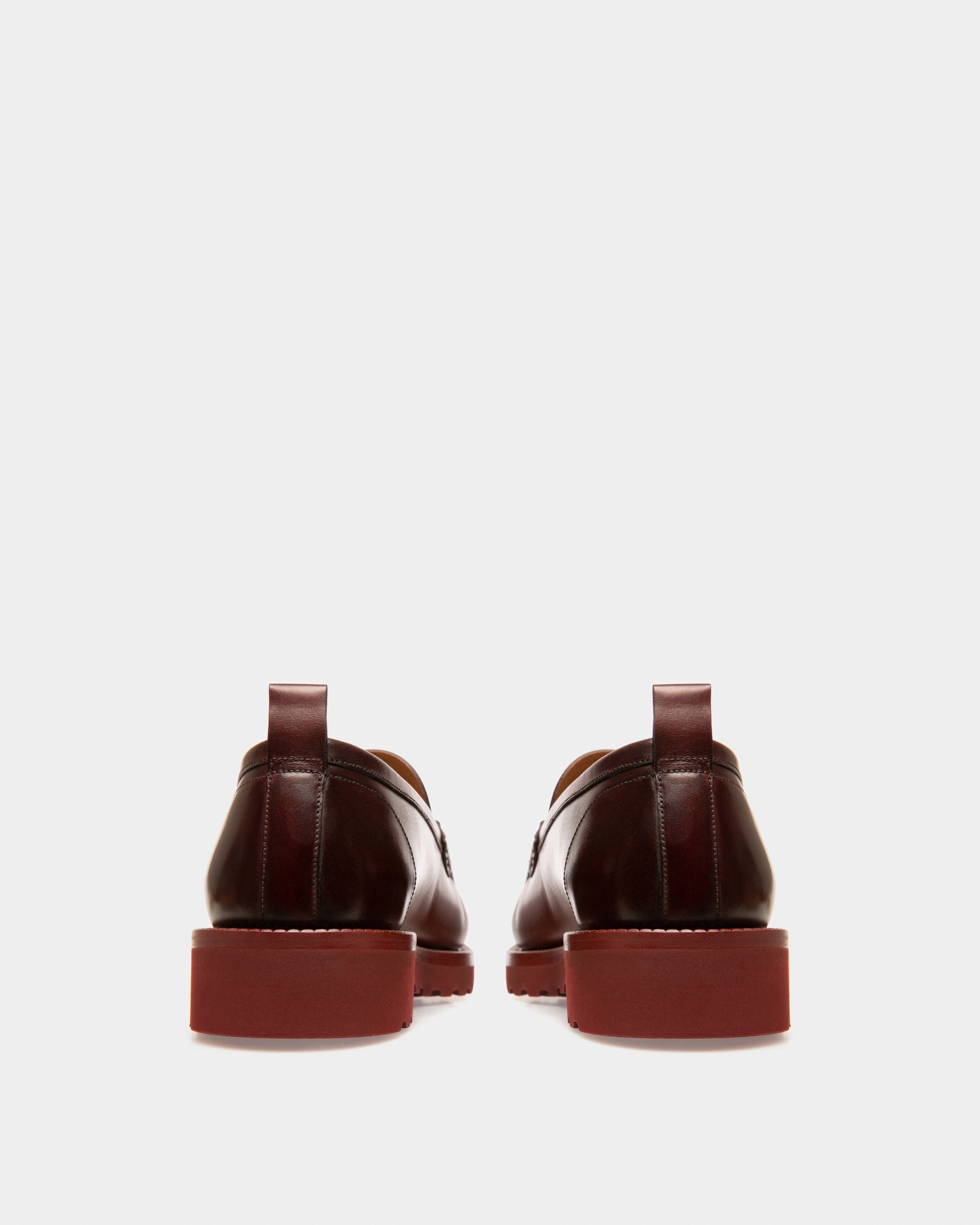 Novian Mocassins En Cuir Rouge Héritage - Homme - Bally - 04