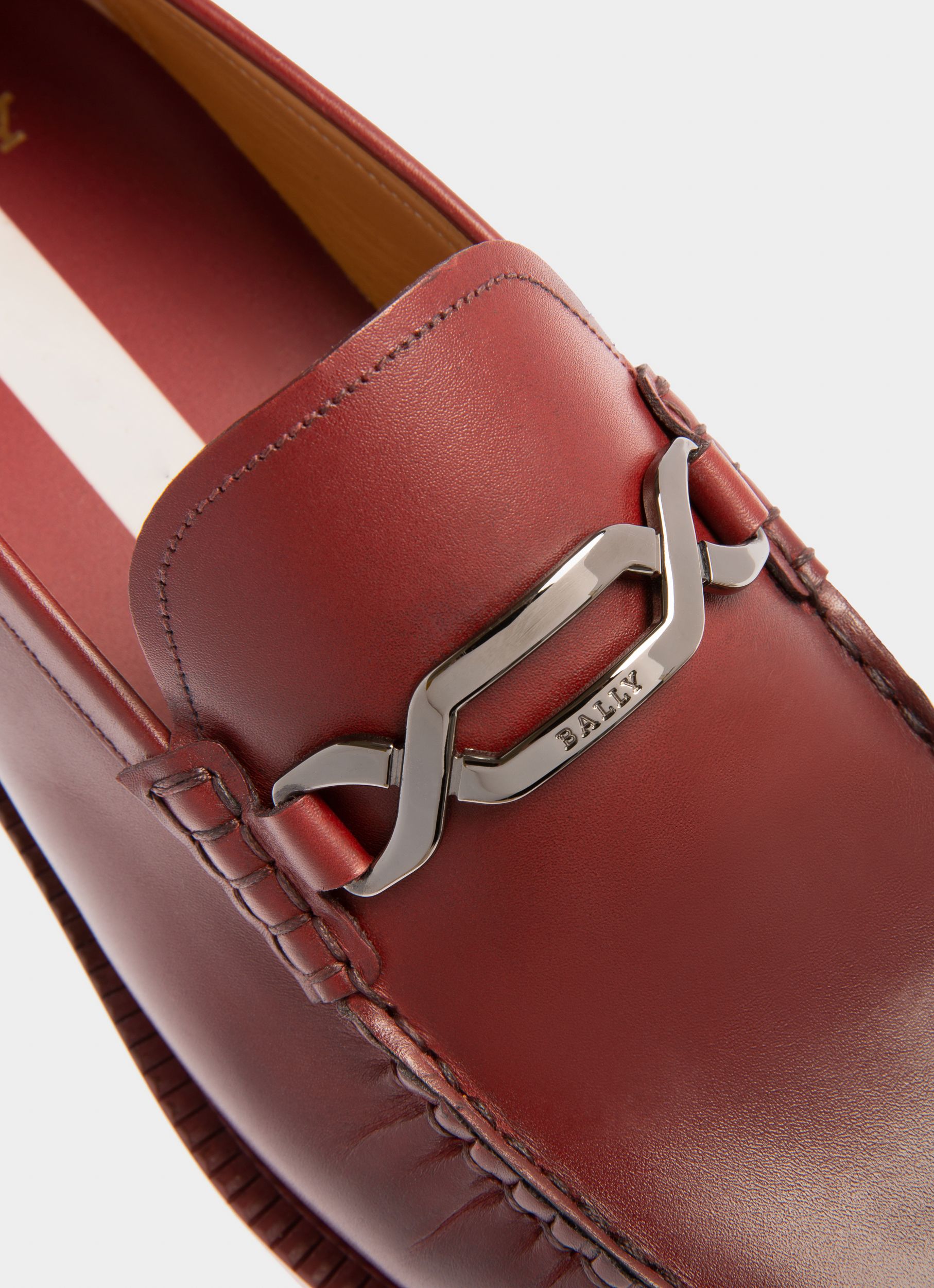 Novian Mocassins En Cuir Rouge Héritage - Homme - Bally - 06