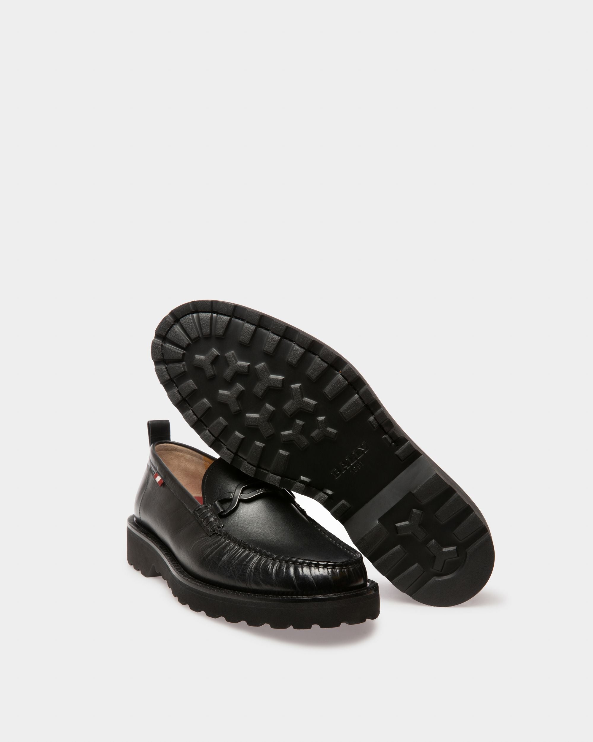 Novian Mokassins Aus Schwarzem Leder - Herren - Bally - 05