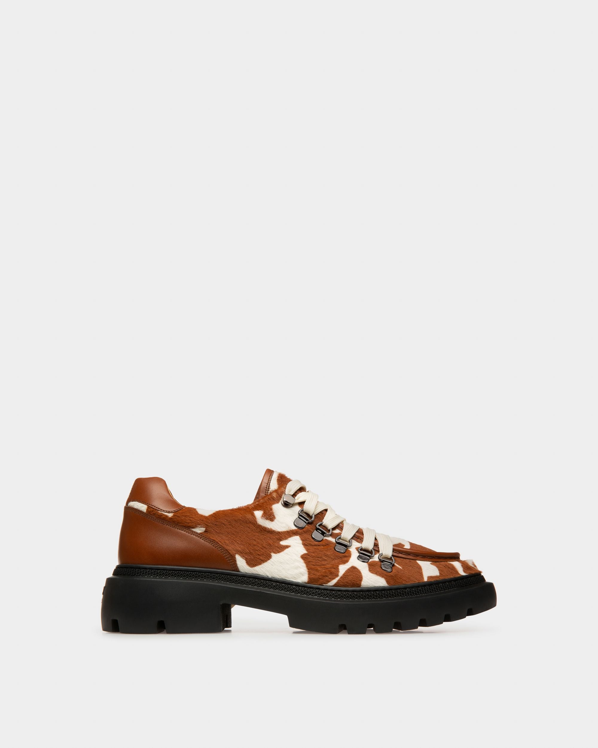 Varshal Derbies En Cuir Blanc Et Marron - Homme - Bally - 01