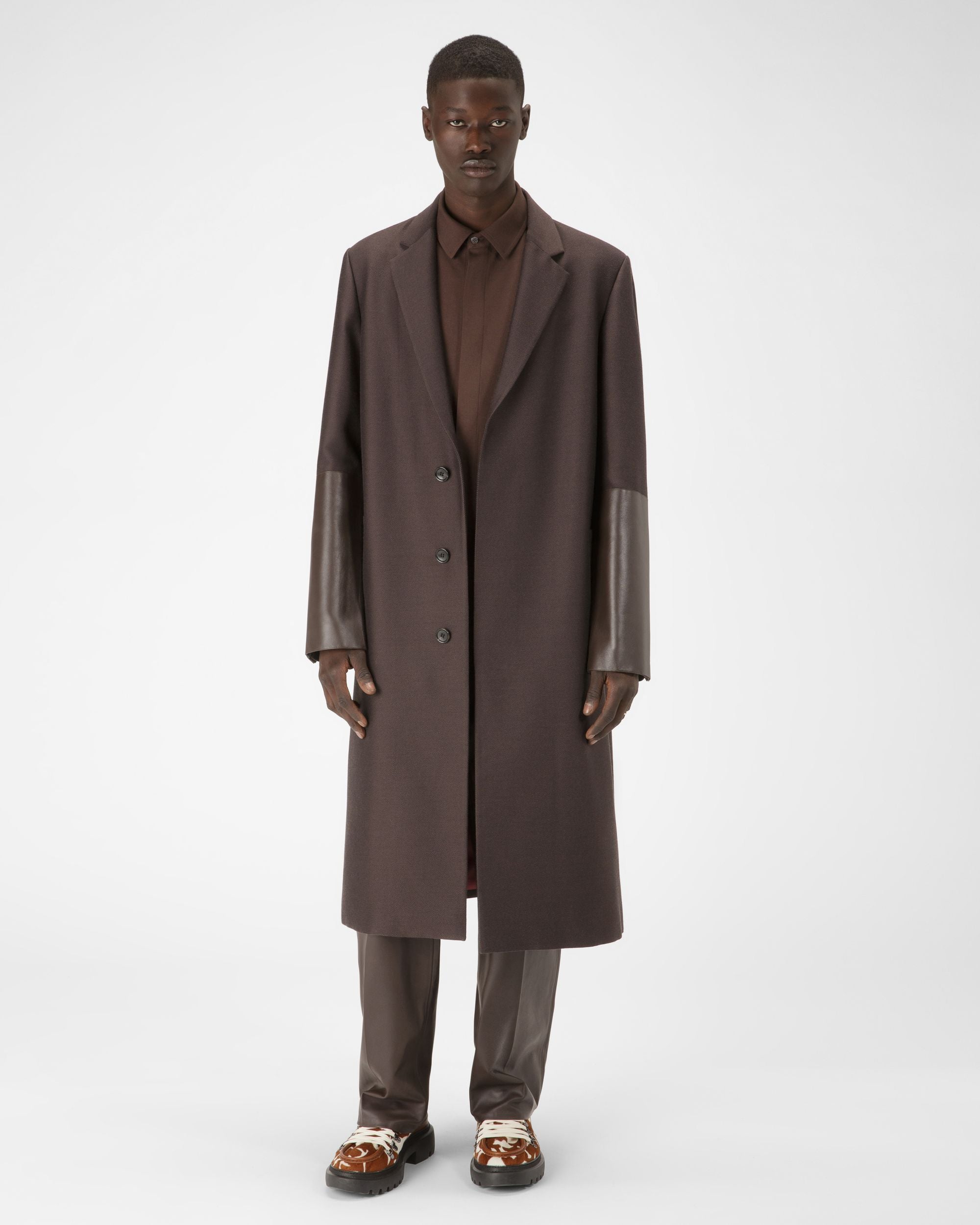 Varshal Derbies En Cuir Blanc Et Marron - Homme - Bally - 03