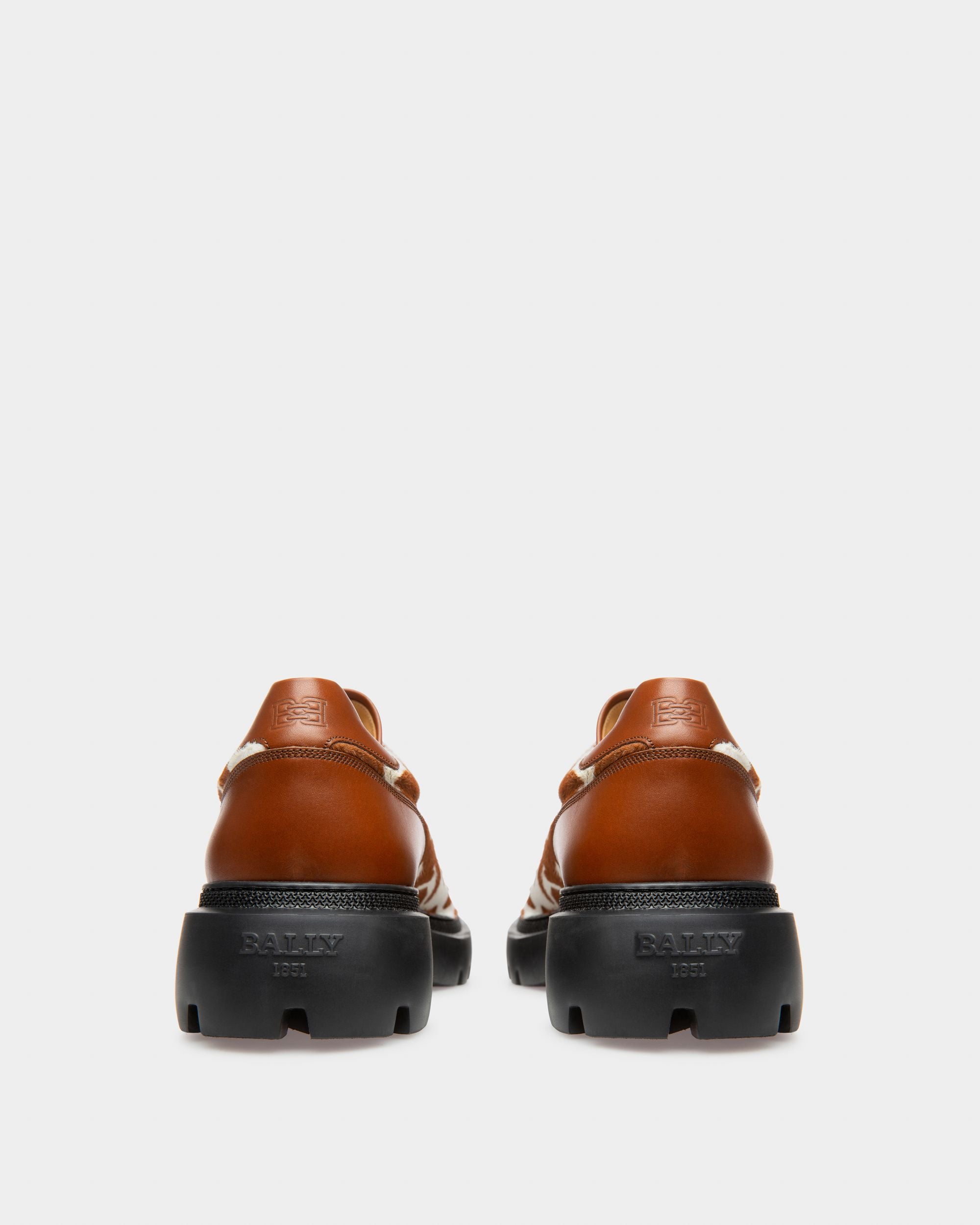 Varshal Derbies En Cuir Blanc Et Marron - Homme - Bally - 04