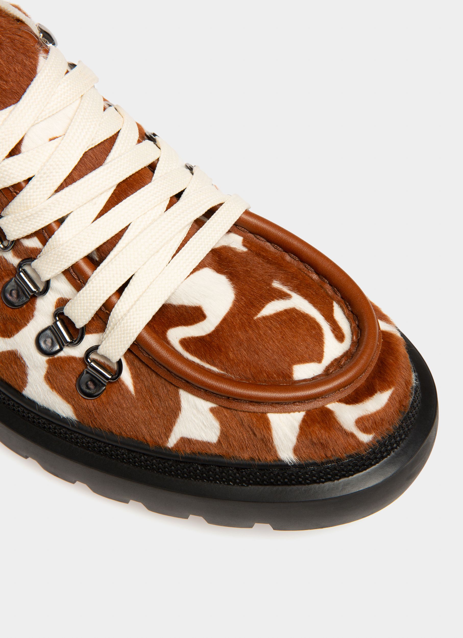 Varshal Derbies En Cuir Blanc Et Marron - Homme - Bally - 06