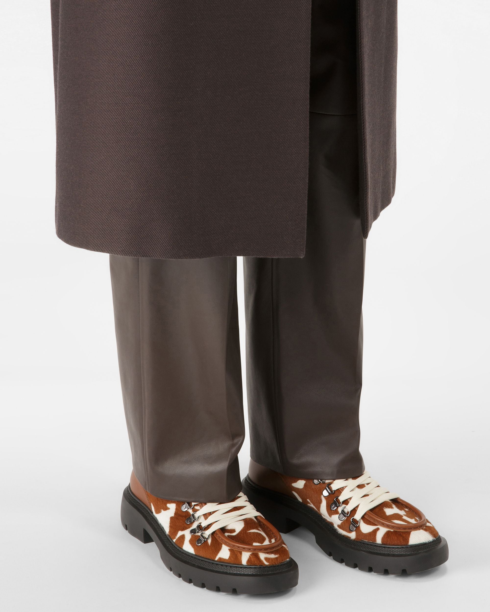 Varshal Derbies En Cuir Blanc Et Marron - Homme - Bally - 07