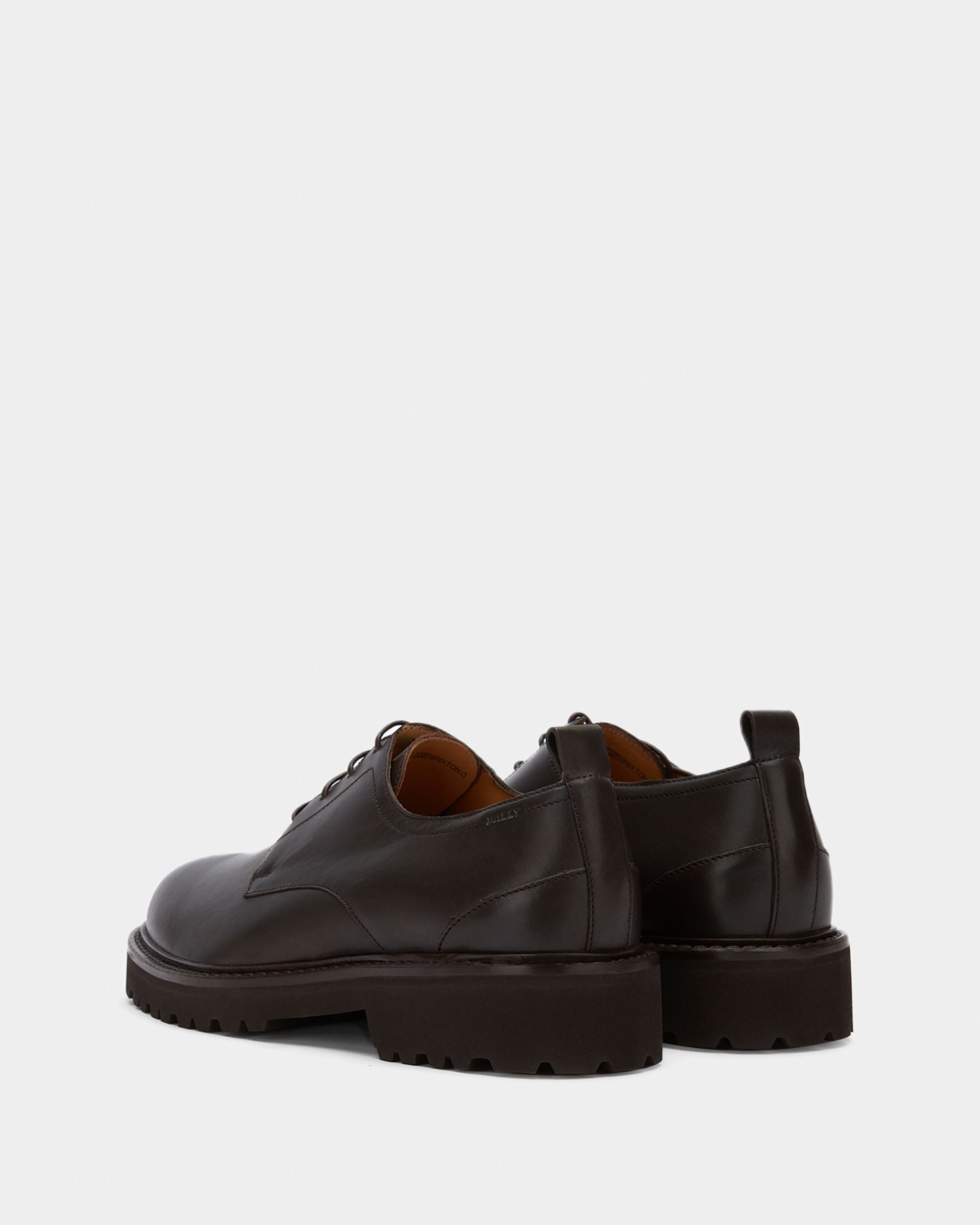 Men's Chocolate Leather Derby Shoes - Men's - Bally - 03