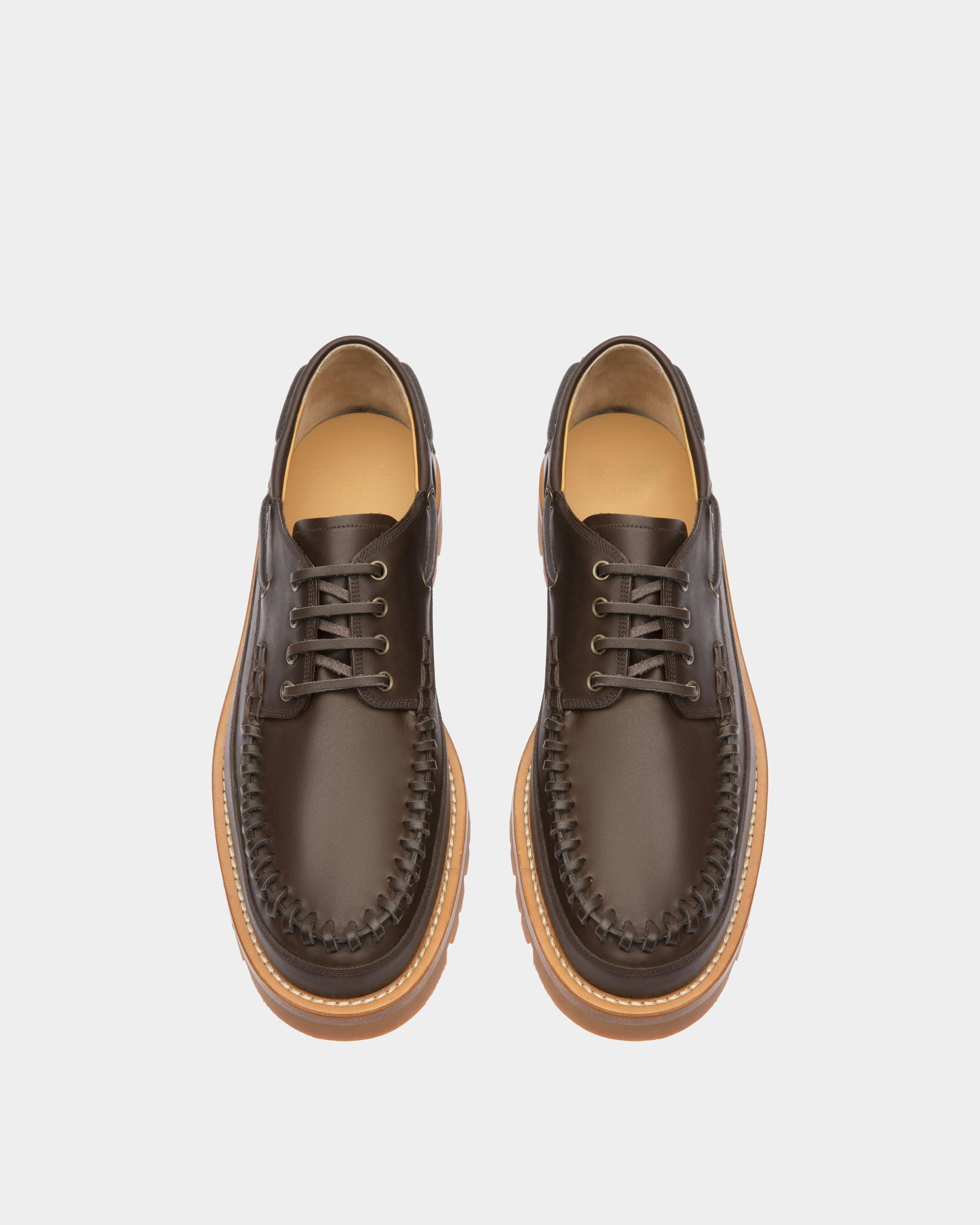 Tristan Derbies En Cuir Marron - Homme - Bally - 02