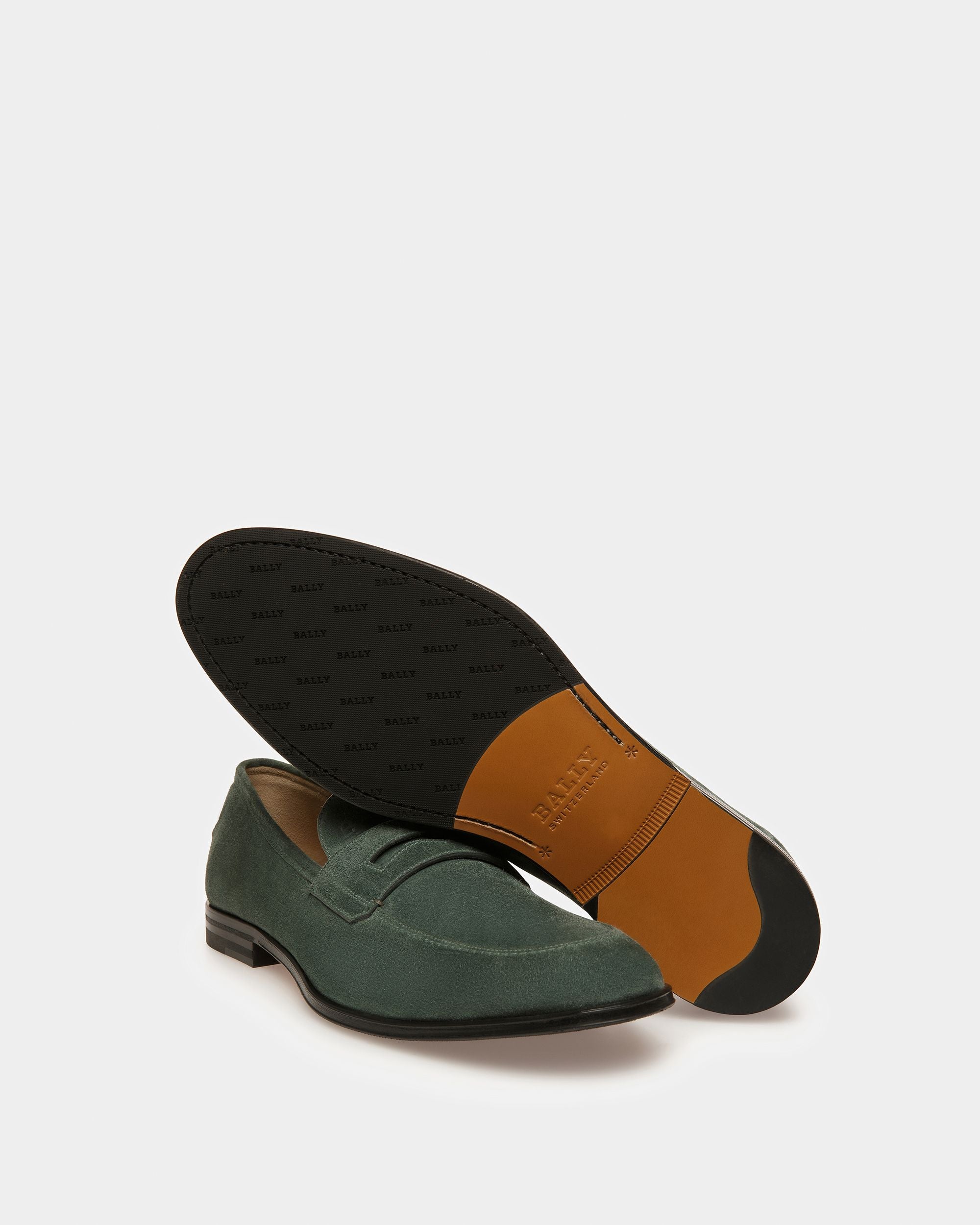 Webb Leder-Loafer In Salbeigrün - Herren - Bally - 04