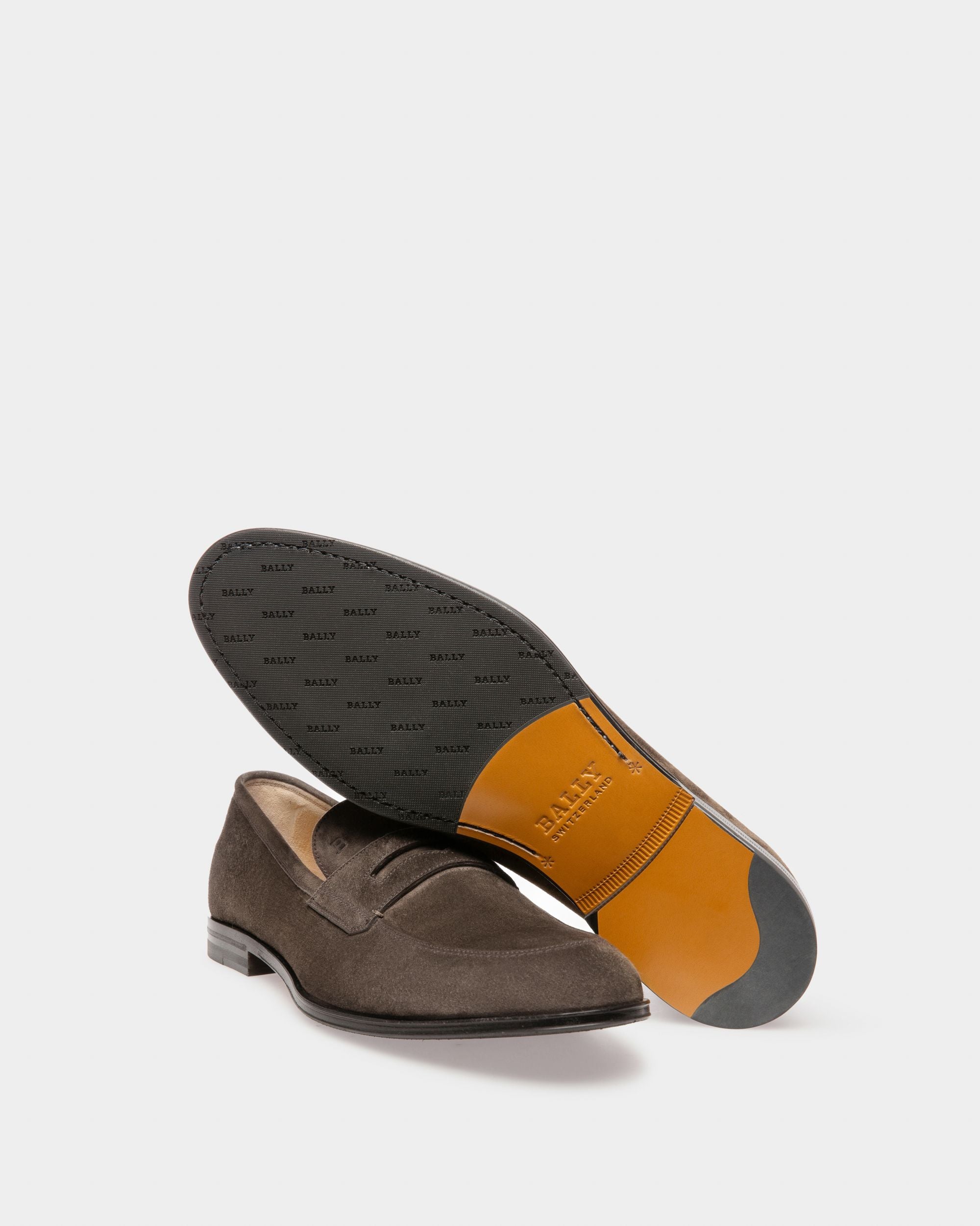 Webb Leather Loafers In Army Green - Men's - Bally - 04