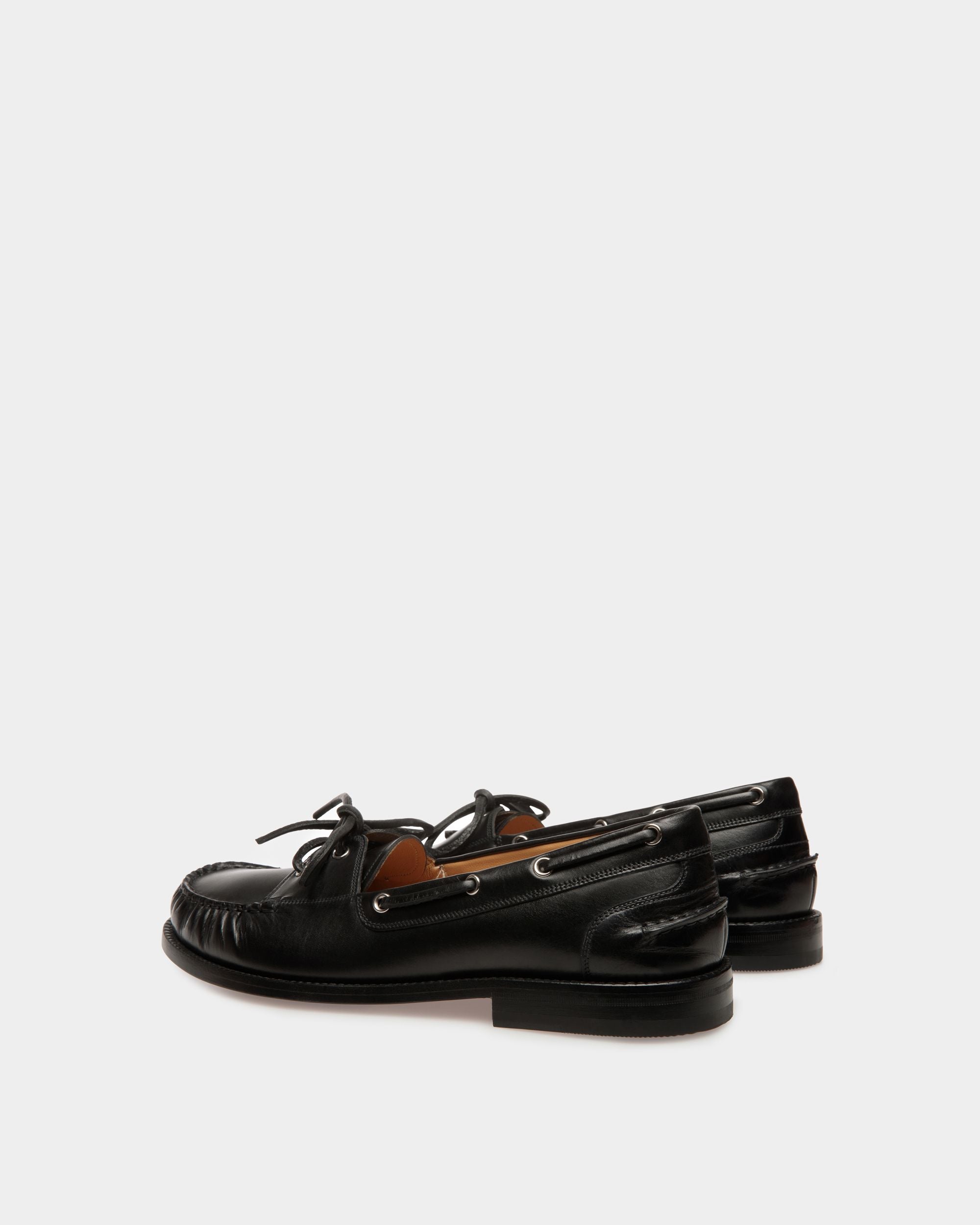 Rome Mocassins In Black Leather - Men's - Bally - 04