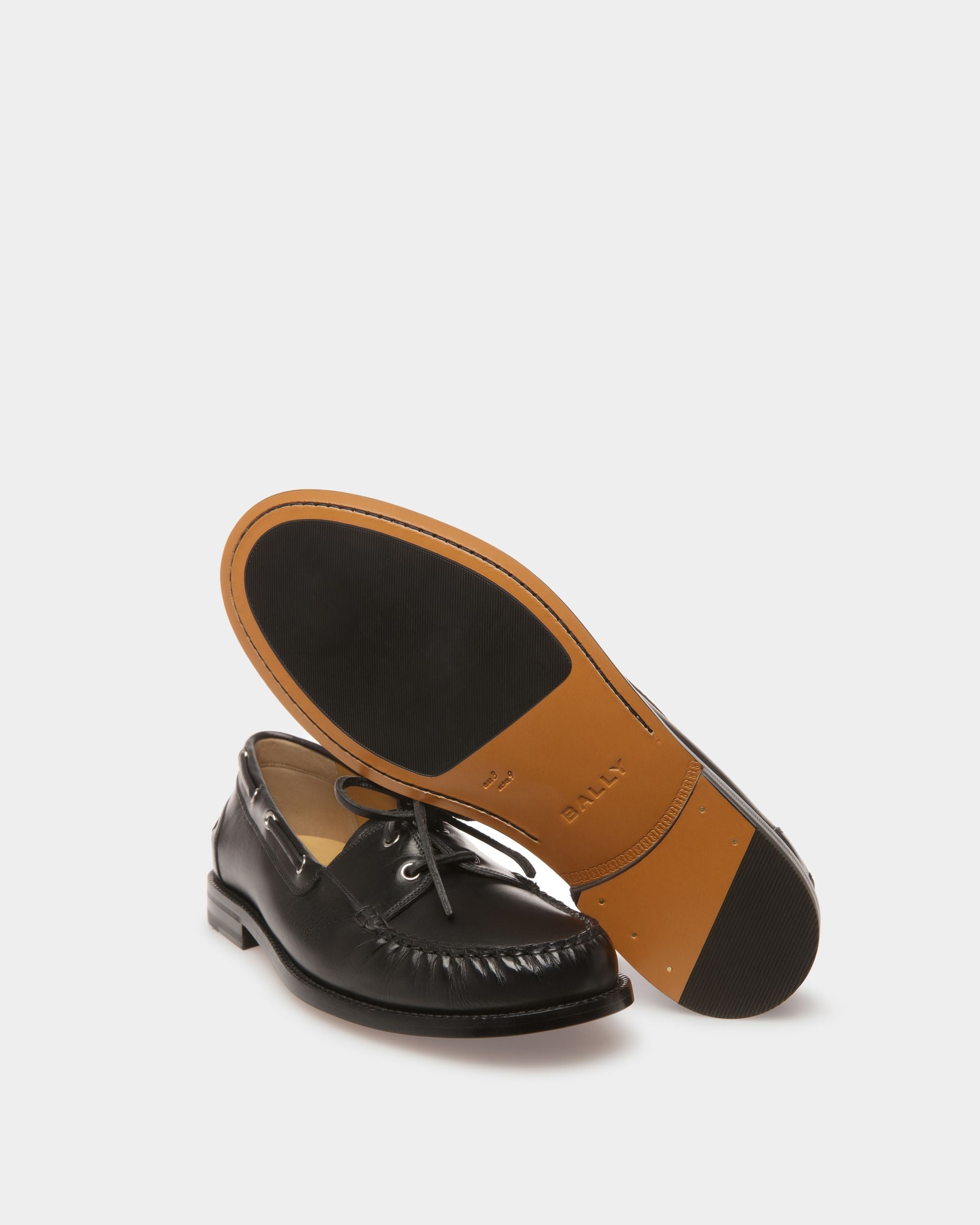 Rome Mocassins In Black Leather - Men's - Bally - 05