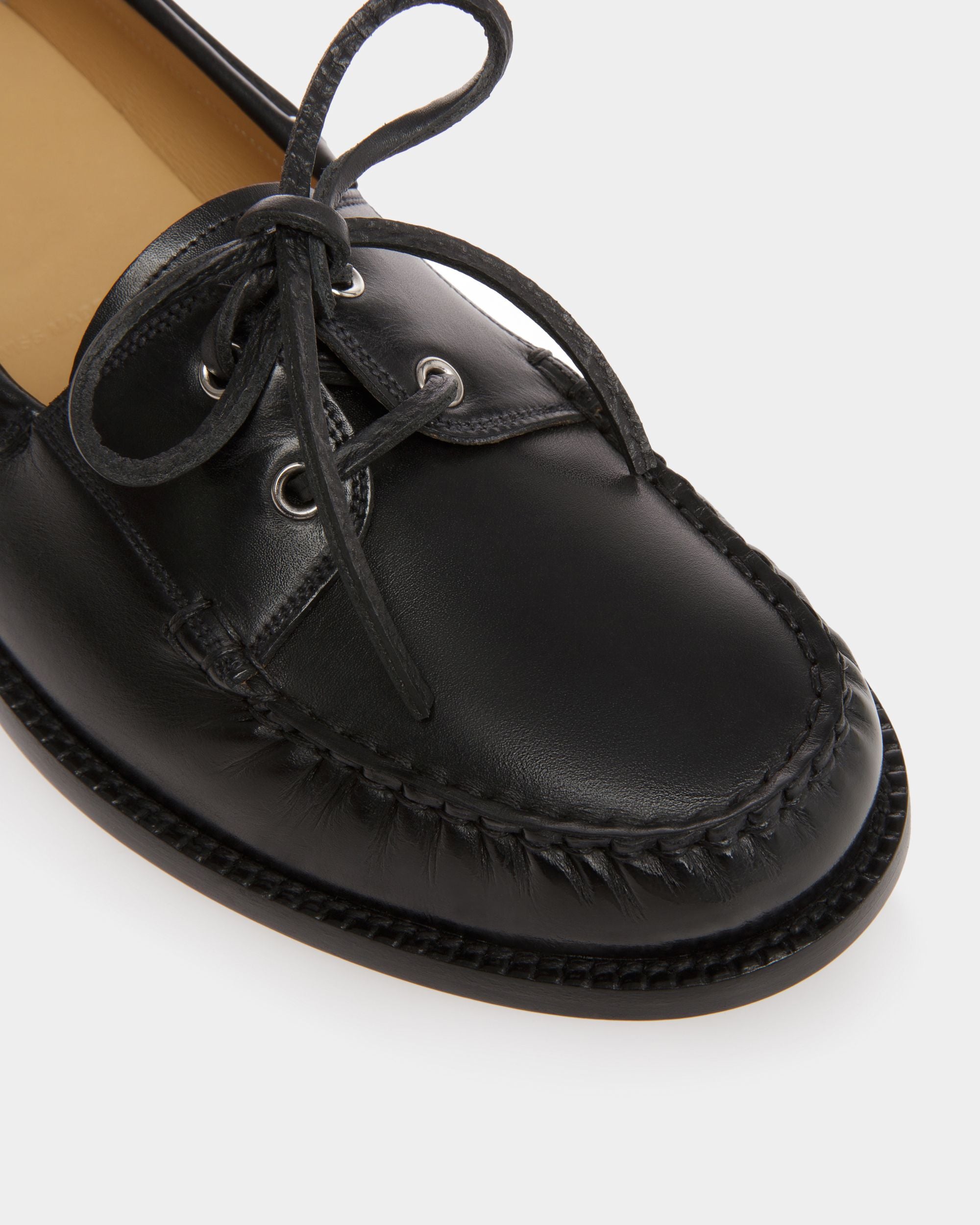 Rome Mocassins In Black Leather - Men's - Bally - 06