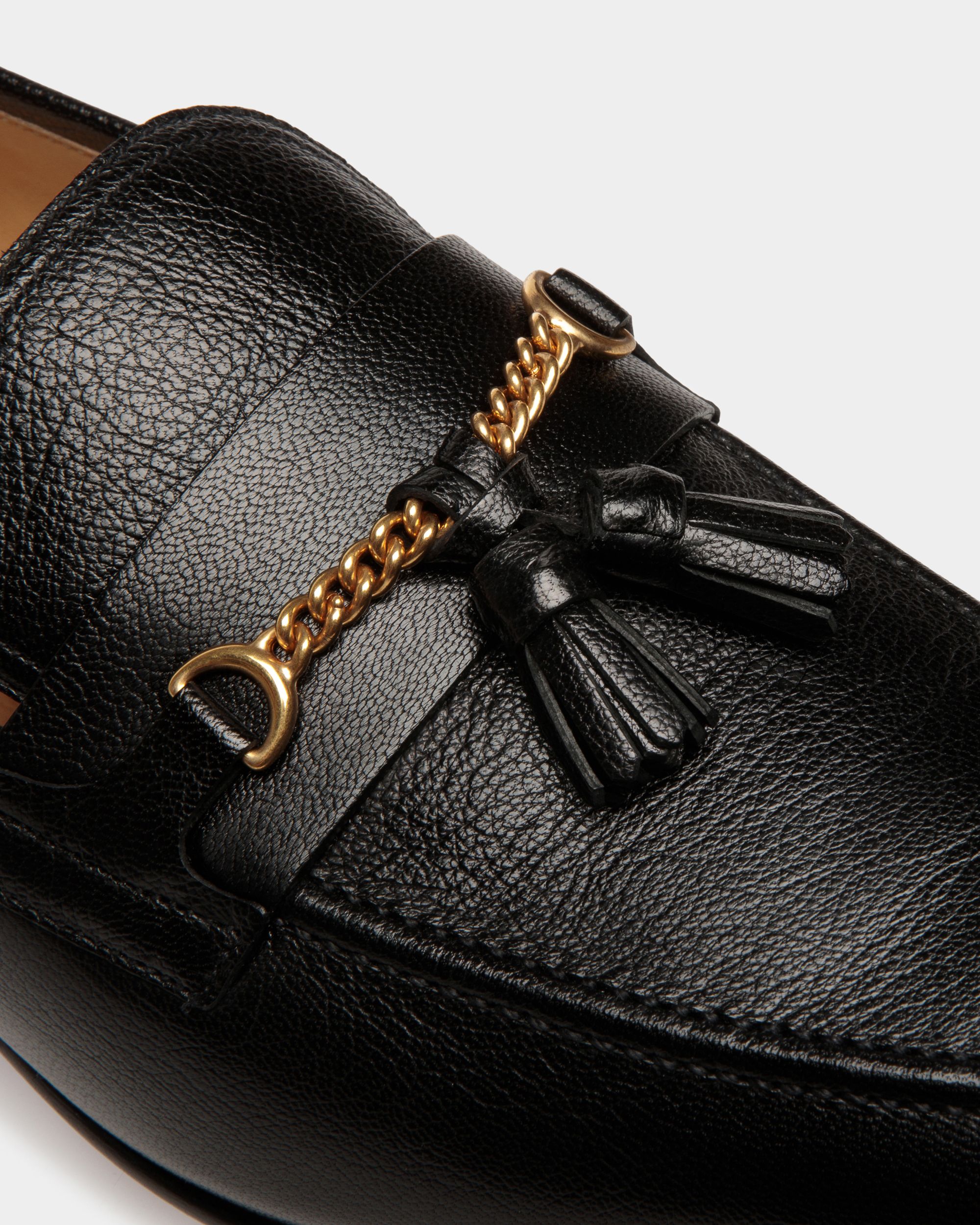 Mocassins Suisse En Cuir Noir - Homme - Bally - 04
