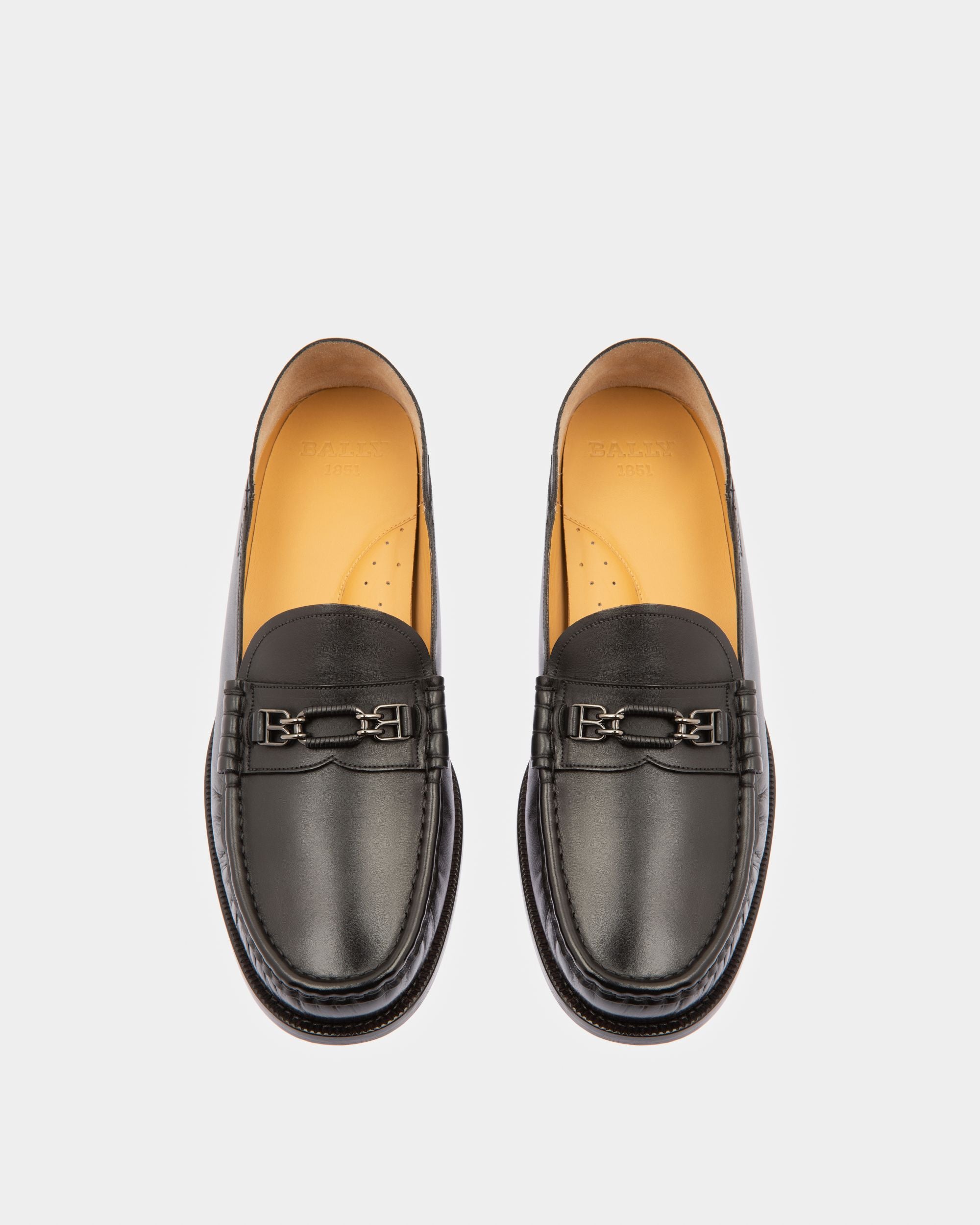 Coriano Mocassins En Cuir Noir - Homme - Bally - 02