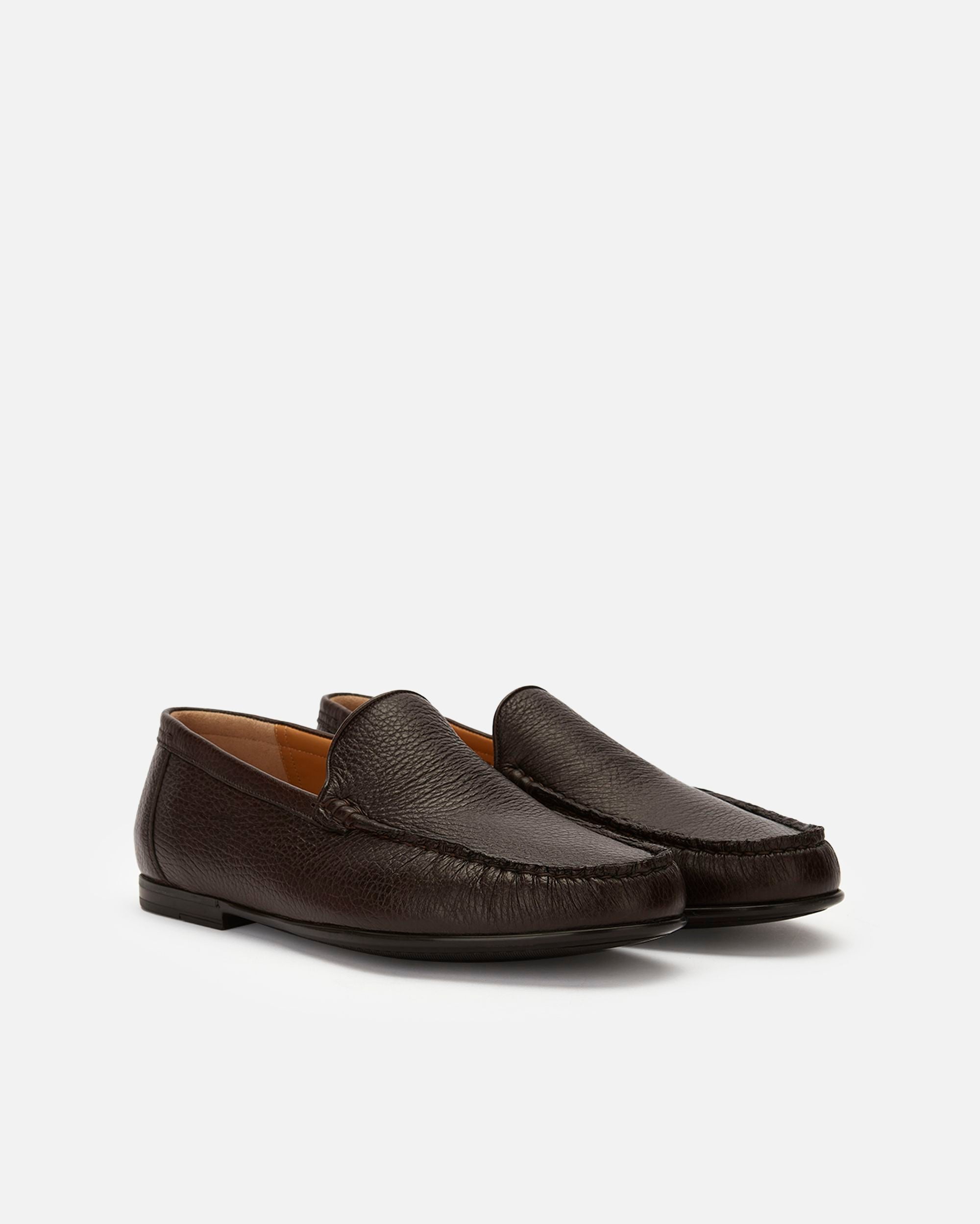 Men's Brown Leather Loafers - Homme - Bally - 02