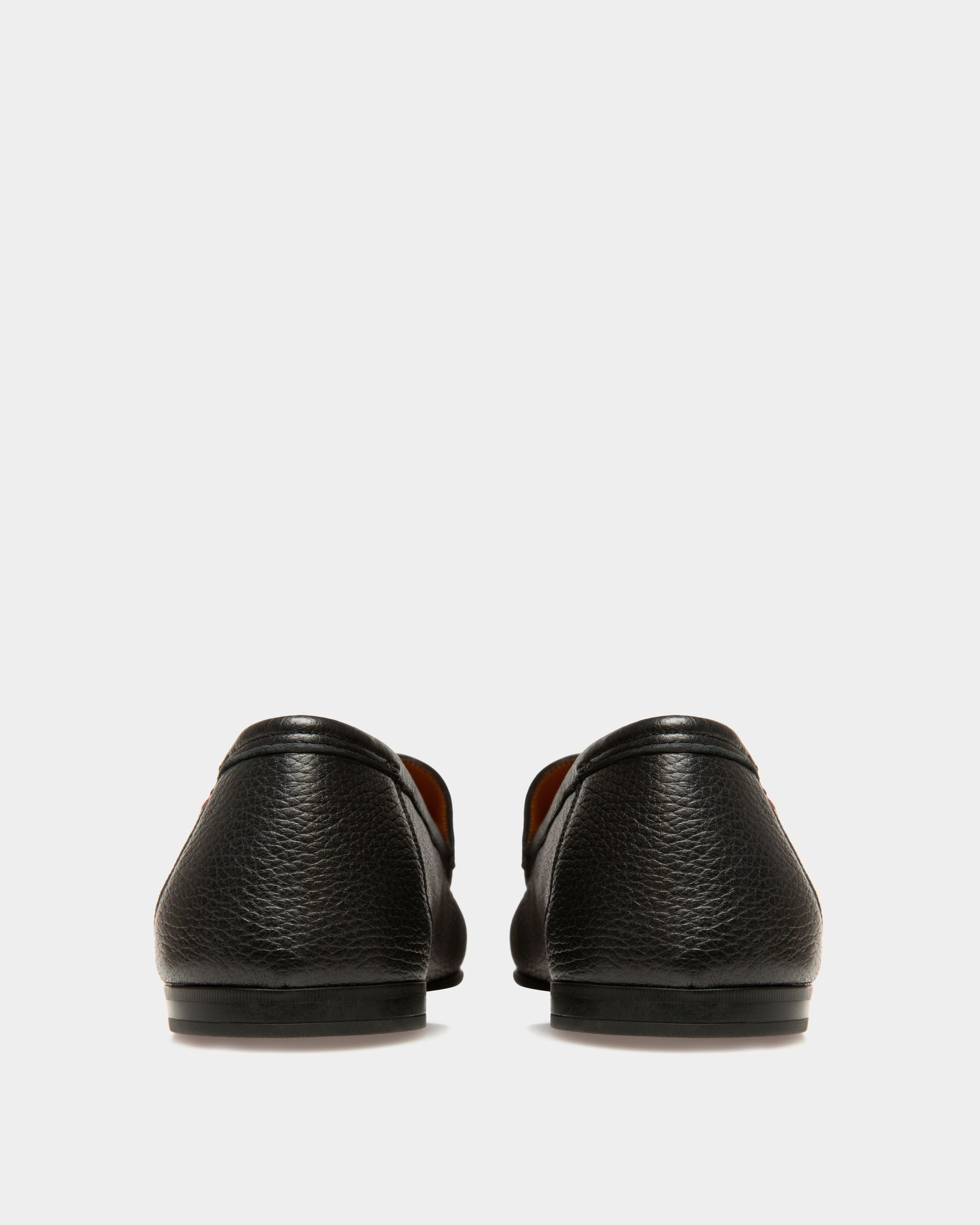 Men's Black Leather Loafers - Homme - Bally - 04