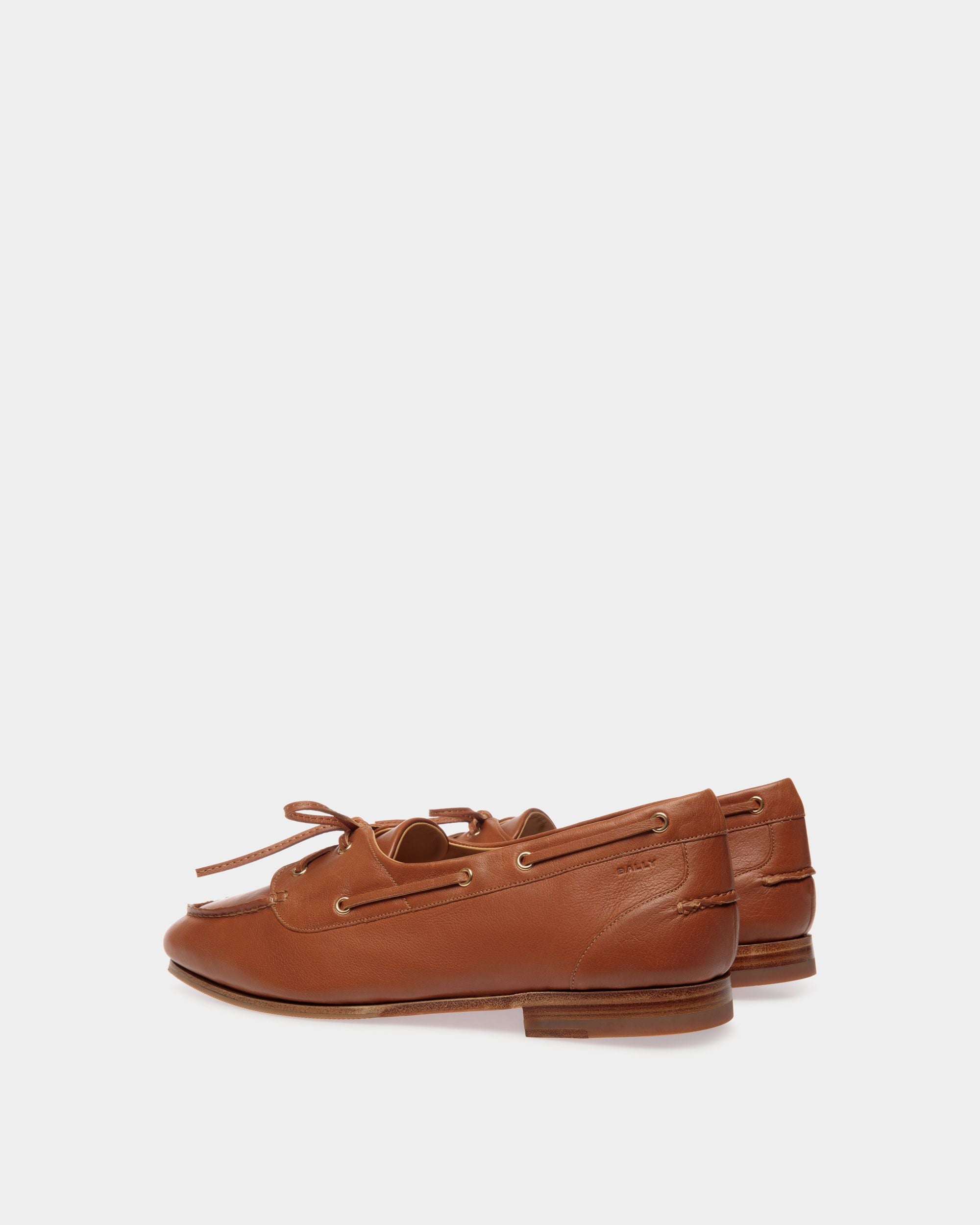 Mocassin Plume En Cuir Marron - Homme - Bally - 04