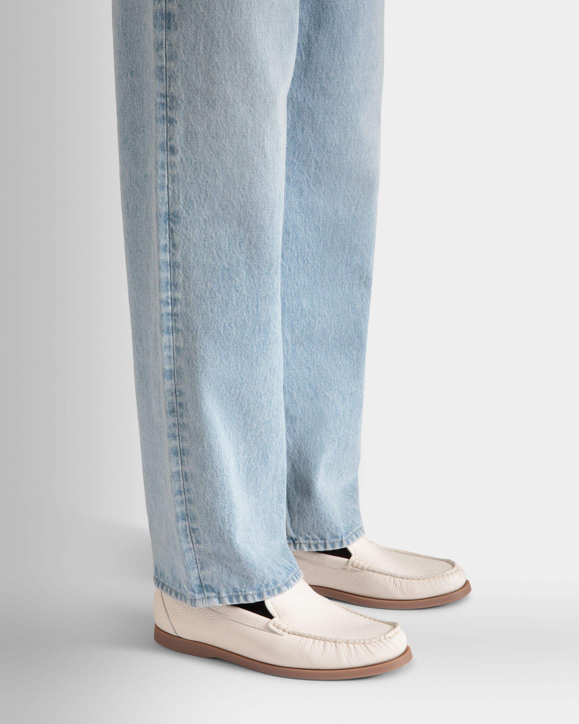 Mocasín Nelson De Piel De Ciervo Hueso - Hombre - Bally - 02