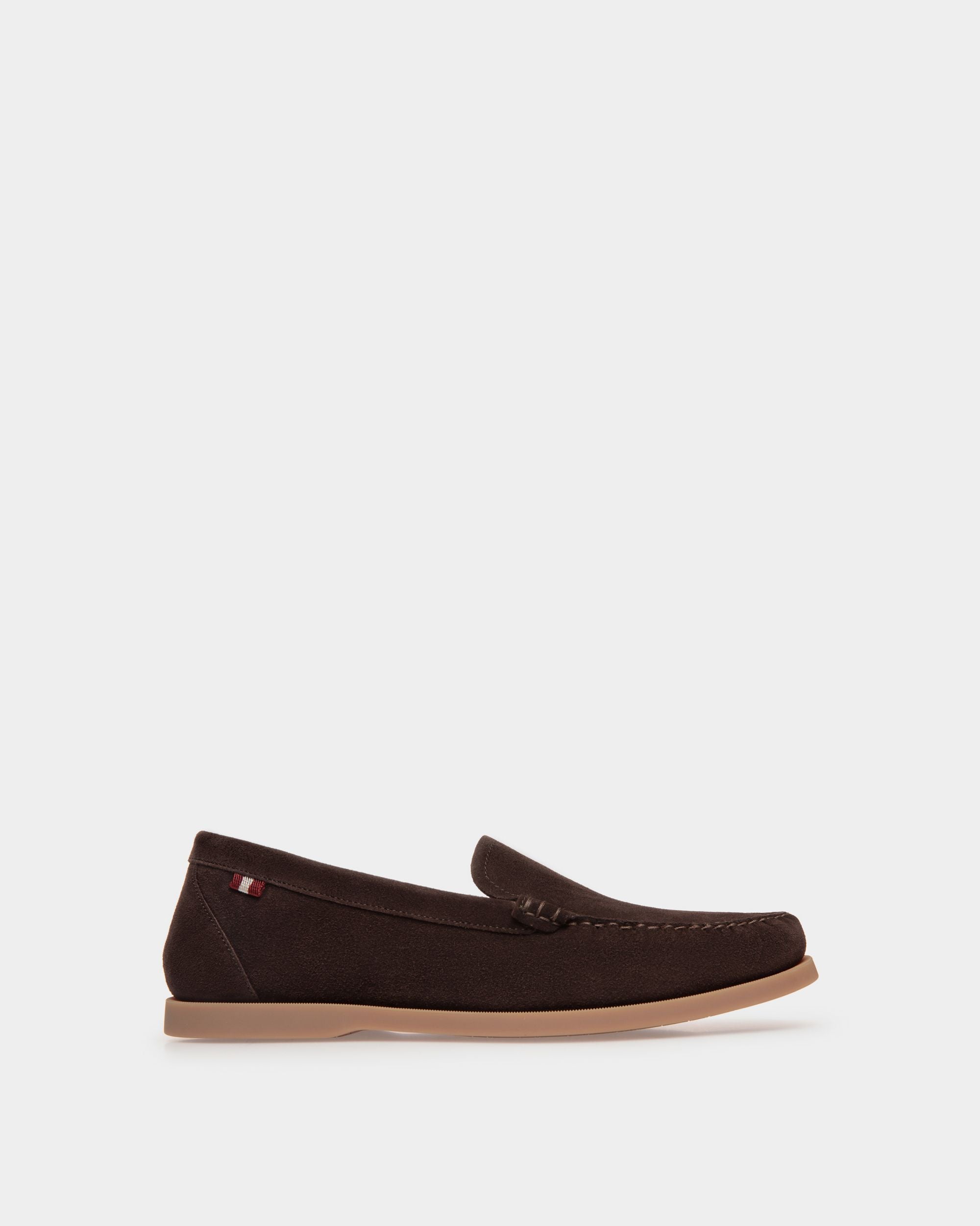 Nelson Loafer in Brown Suede - Men's - Bally - 01