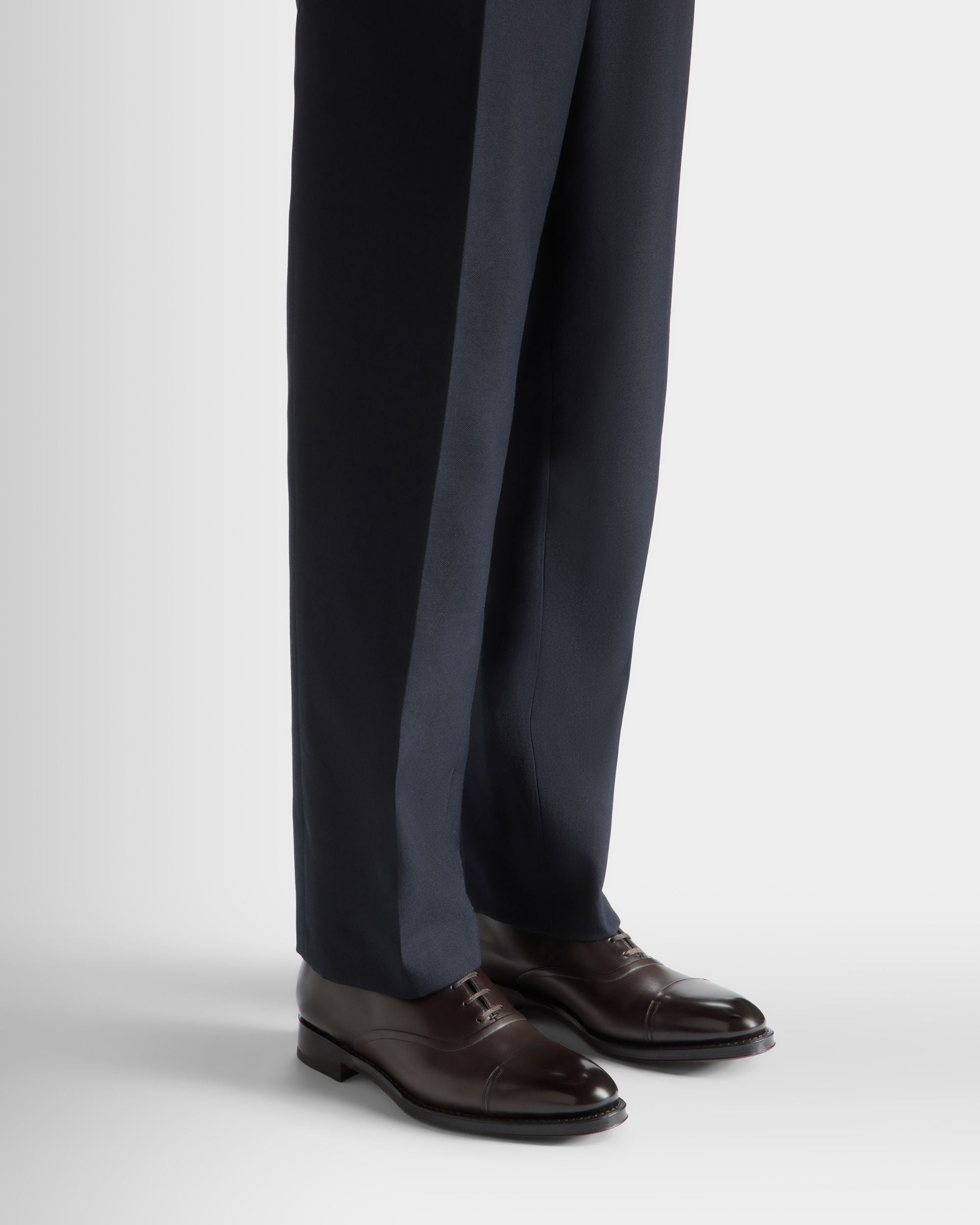 Scribe Un Oxford in Ebony Leather - Men's - Bally - 02