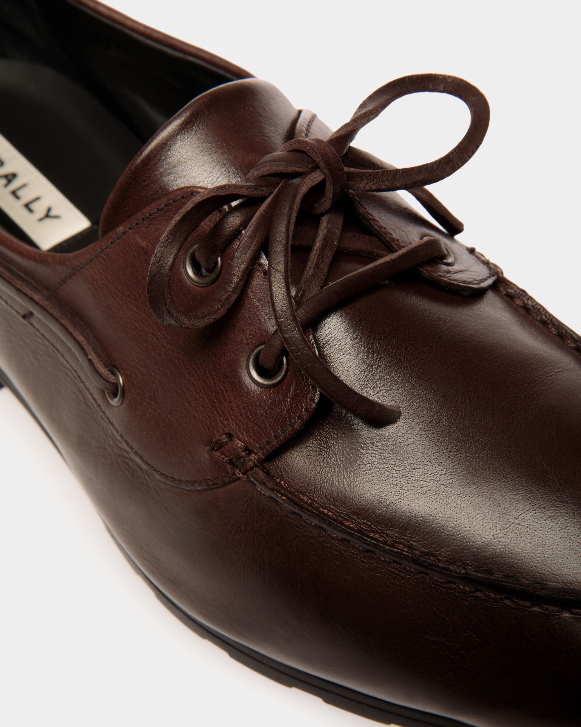 Mocasín Plume De Piel Ébano - Hombre - Bally - 04