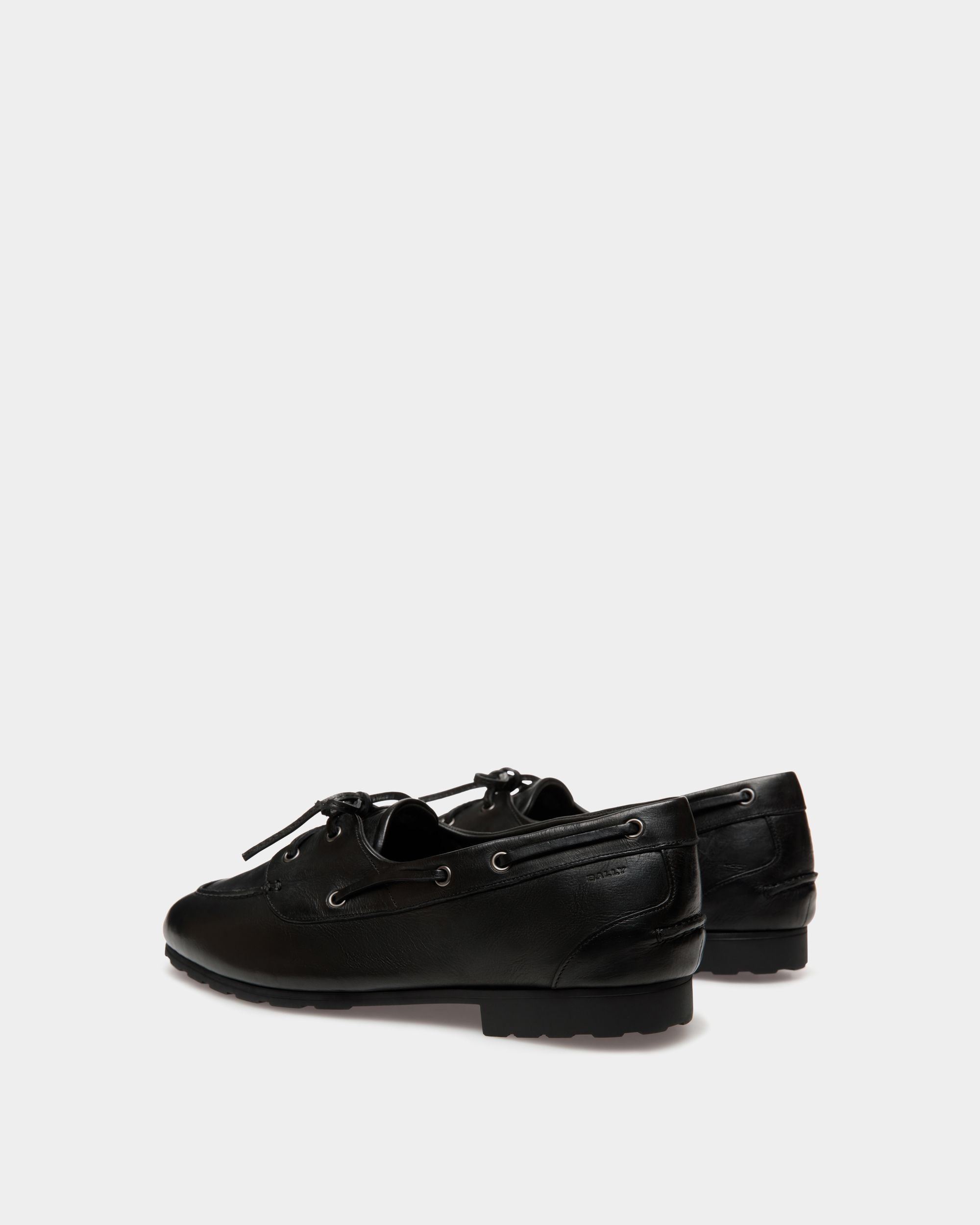 Mocasín Plume De Piel Negra - Hombre - Bally - 04