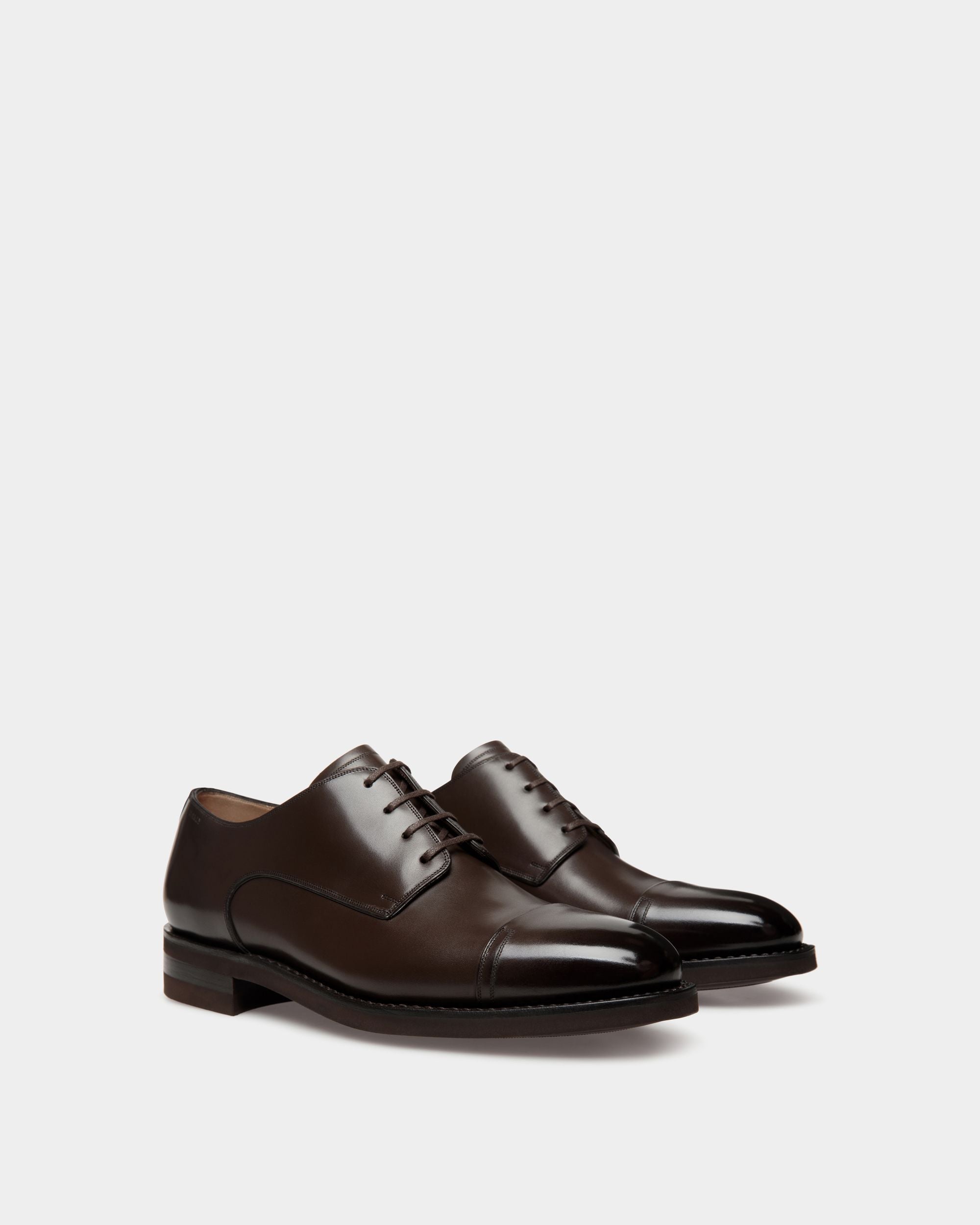 Scribe Un Derby in Ebano Leather - Herren - Bally - 02