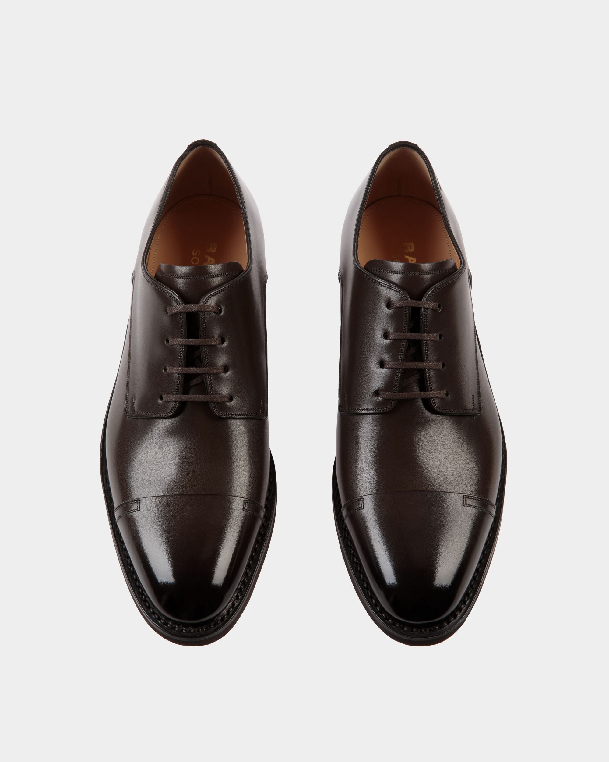 Scribe Un Derby in Ebano Leather - Herren - Bally - 04