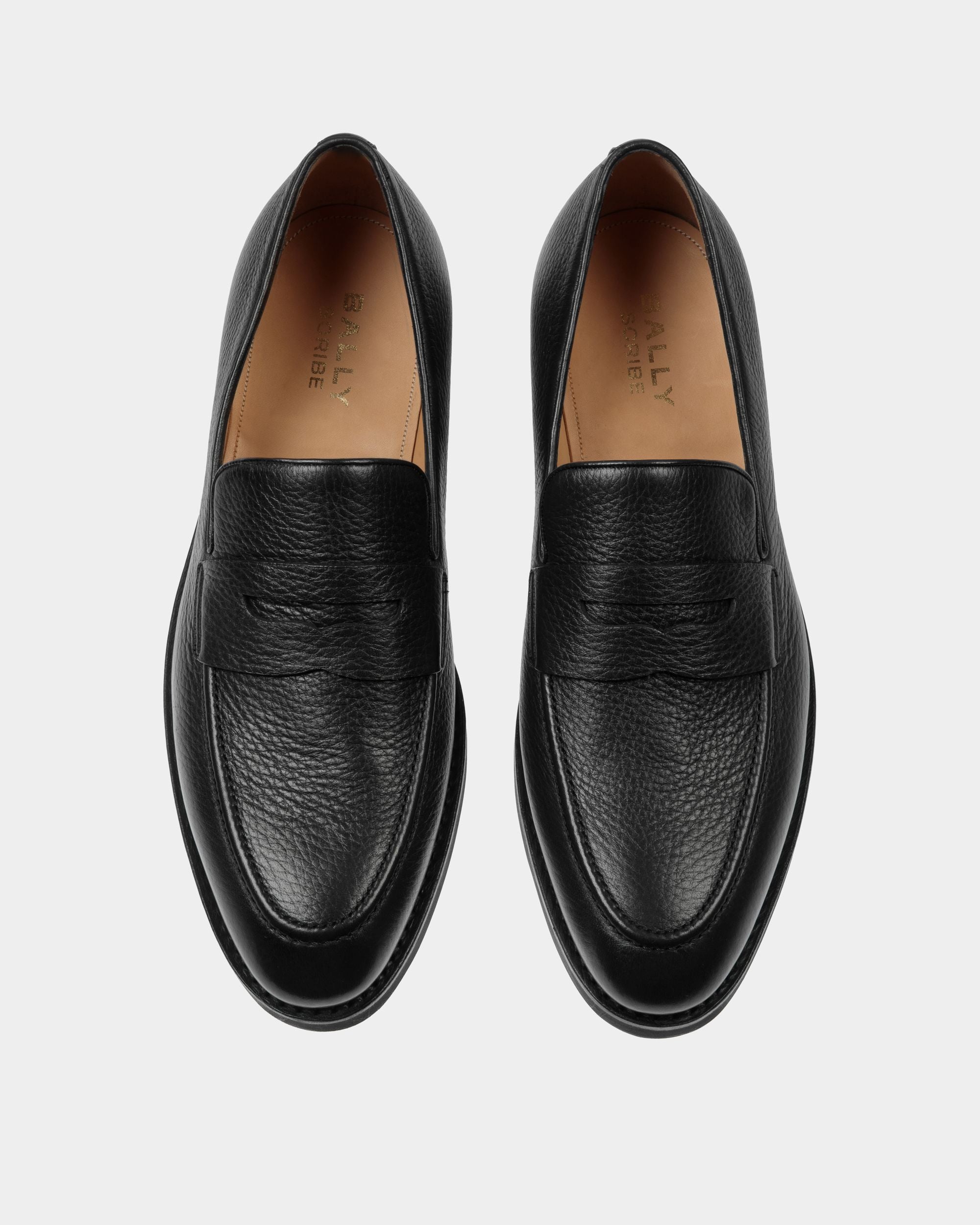Mocassin Scribe Un En Cuir De Cerf Noir - Homme - Bally - 05