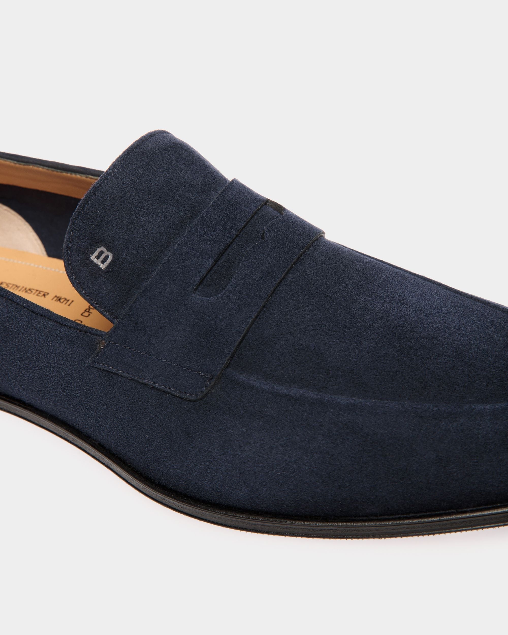Bally blue suede shoes hotsell