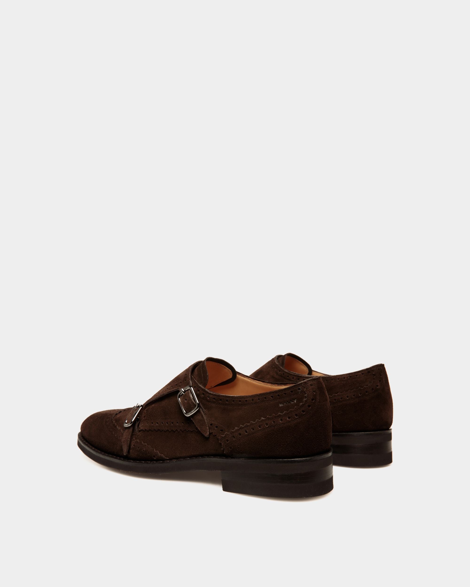 Chaussure Monkstrap Scribe Un En Daim Ebano - Homme - Bally - 04