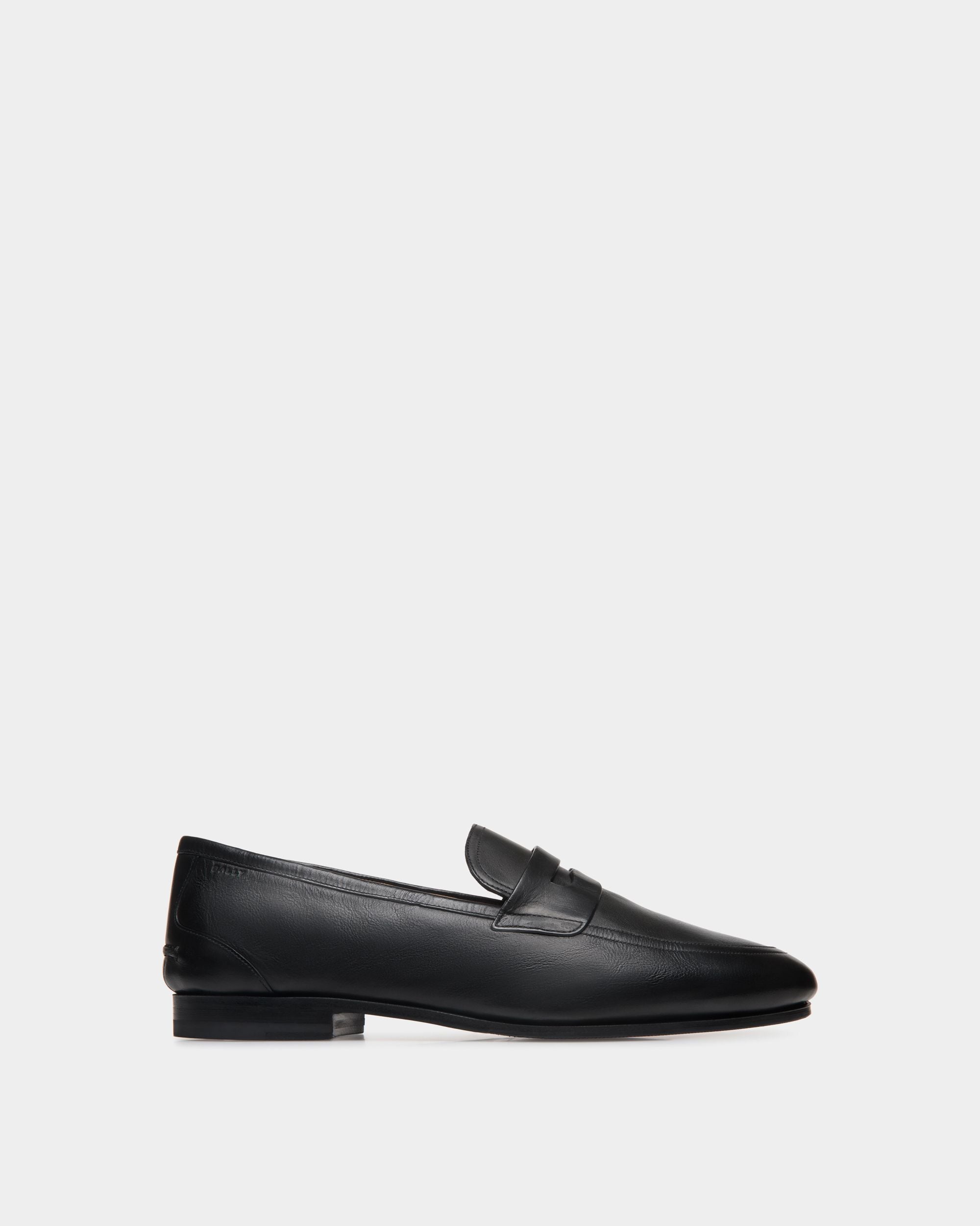 Mocasín Plume De Piel Negra - Hombre - Bally - 01