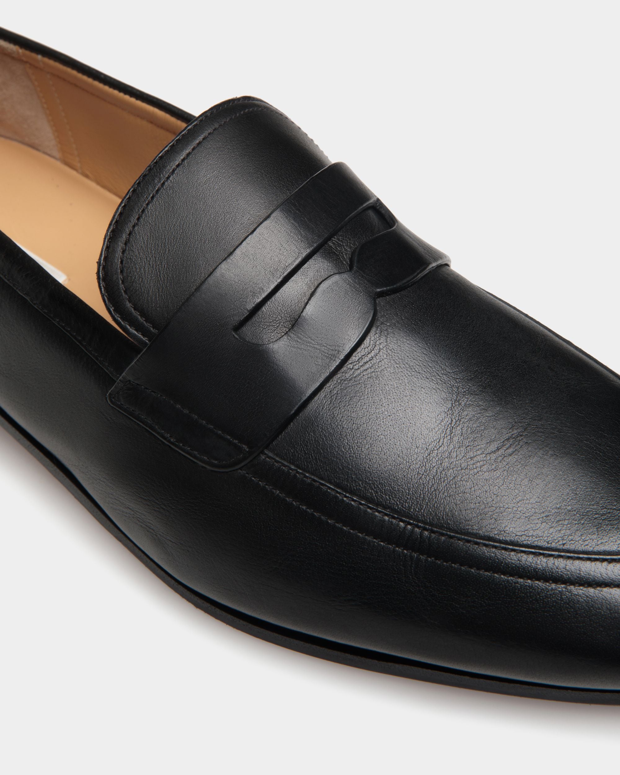 Mocassin Plume En Cuir Noir - Homme - Bally - 05