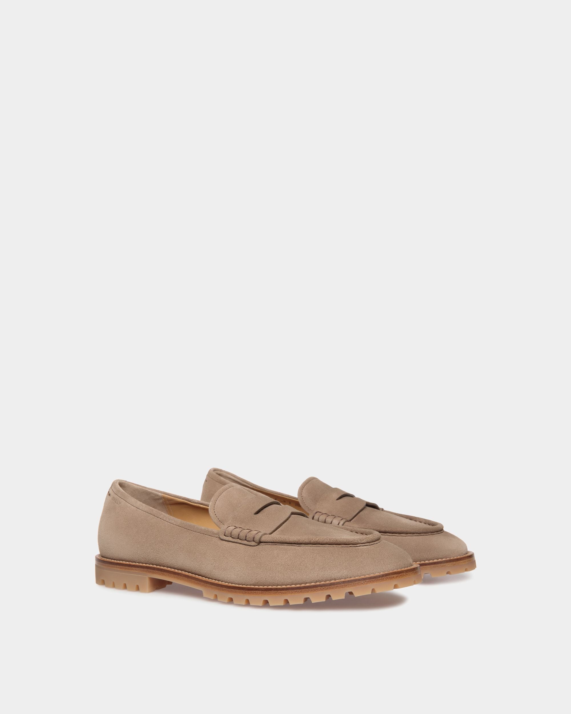 Mocassin Solaria En Daim Taupe - Homme - Bally - 03