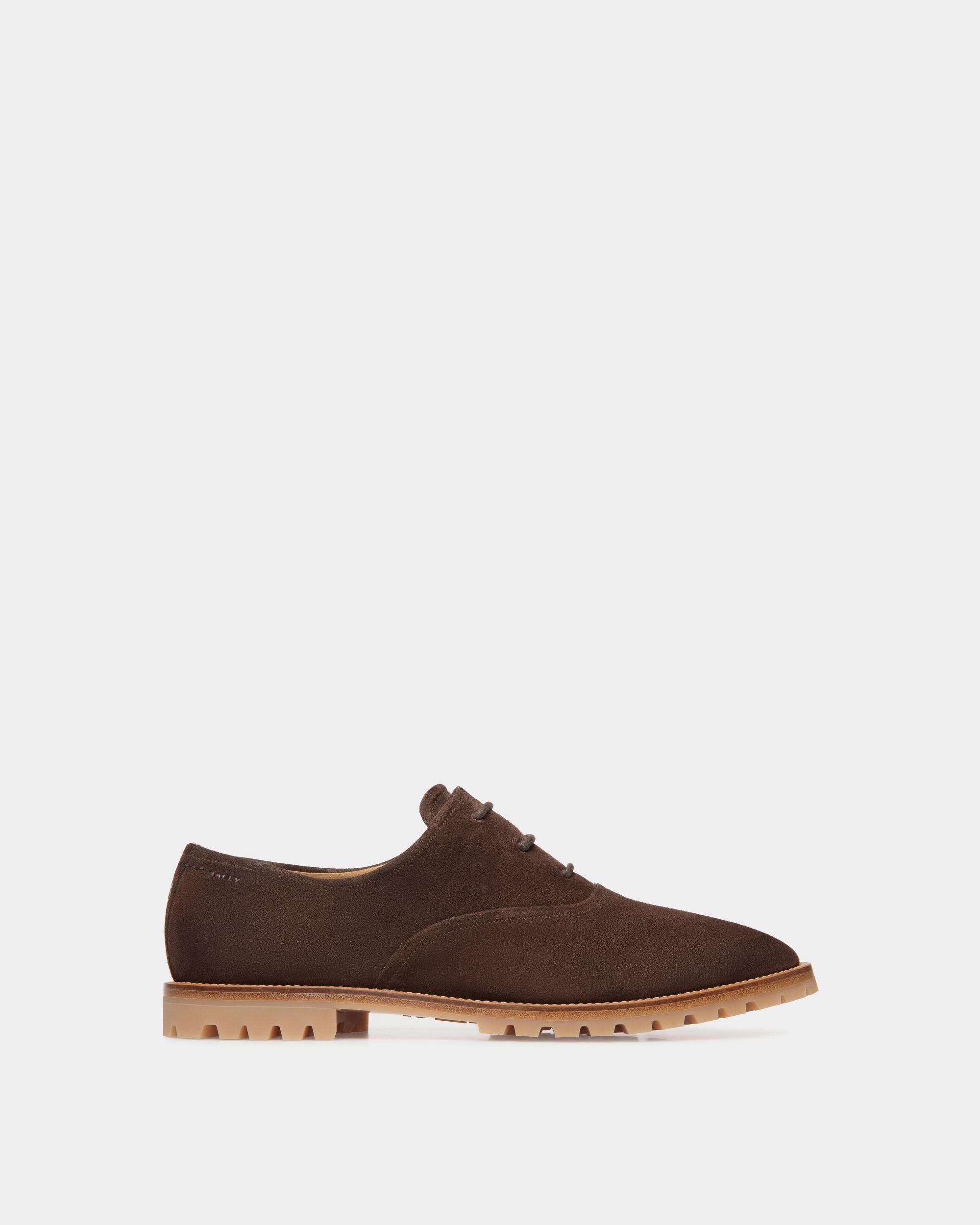 Solaria Oxford in Ebano Suede - Men's - Bally - 01