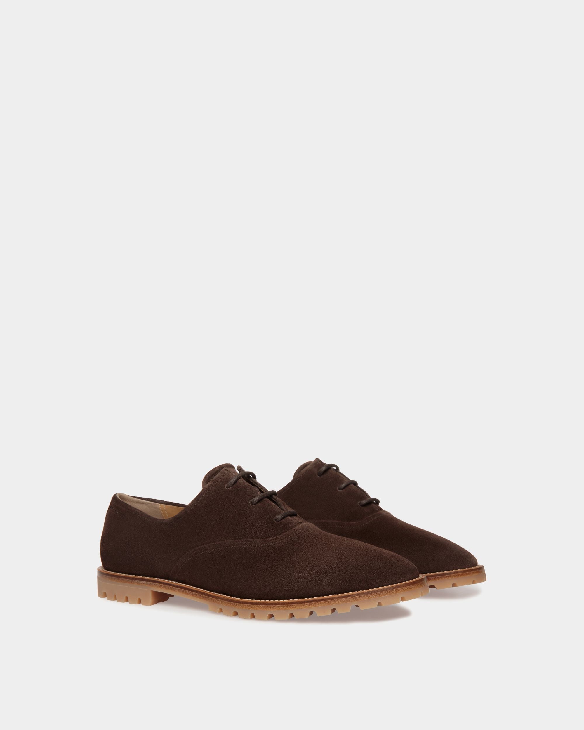Solaria Oxford in Ebano Suede - Men's - Bally - 03
