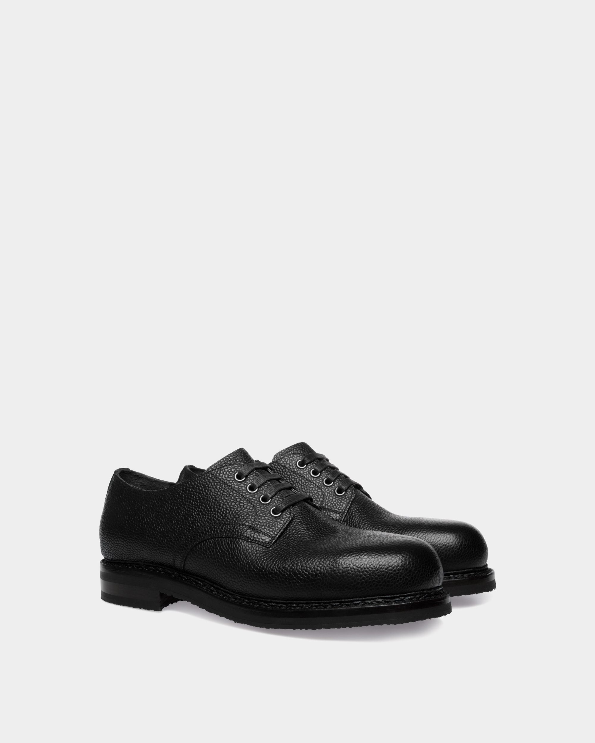 Norwelt Derby In Black Grained Leather - Men's - Bally - 02