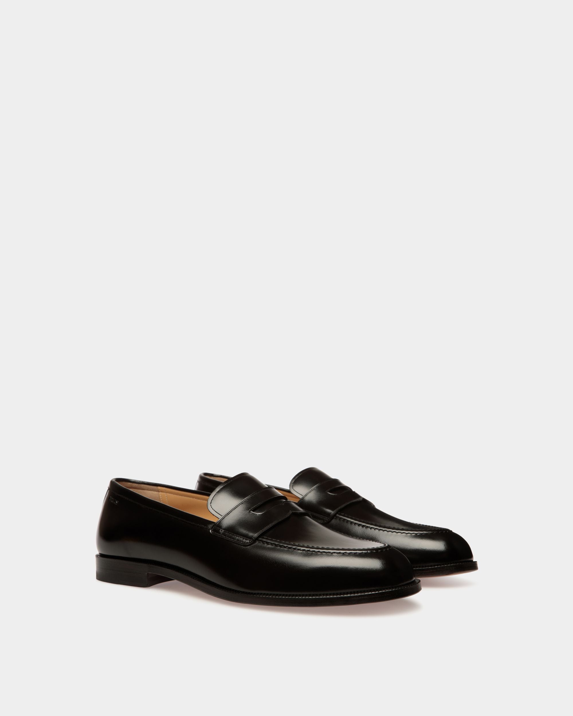Carl Loafer in Black Leather - Men's - Bally - 02